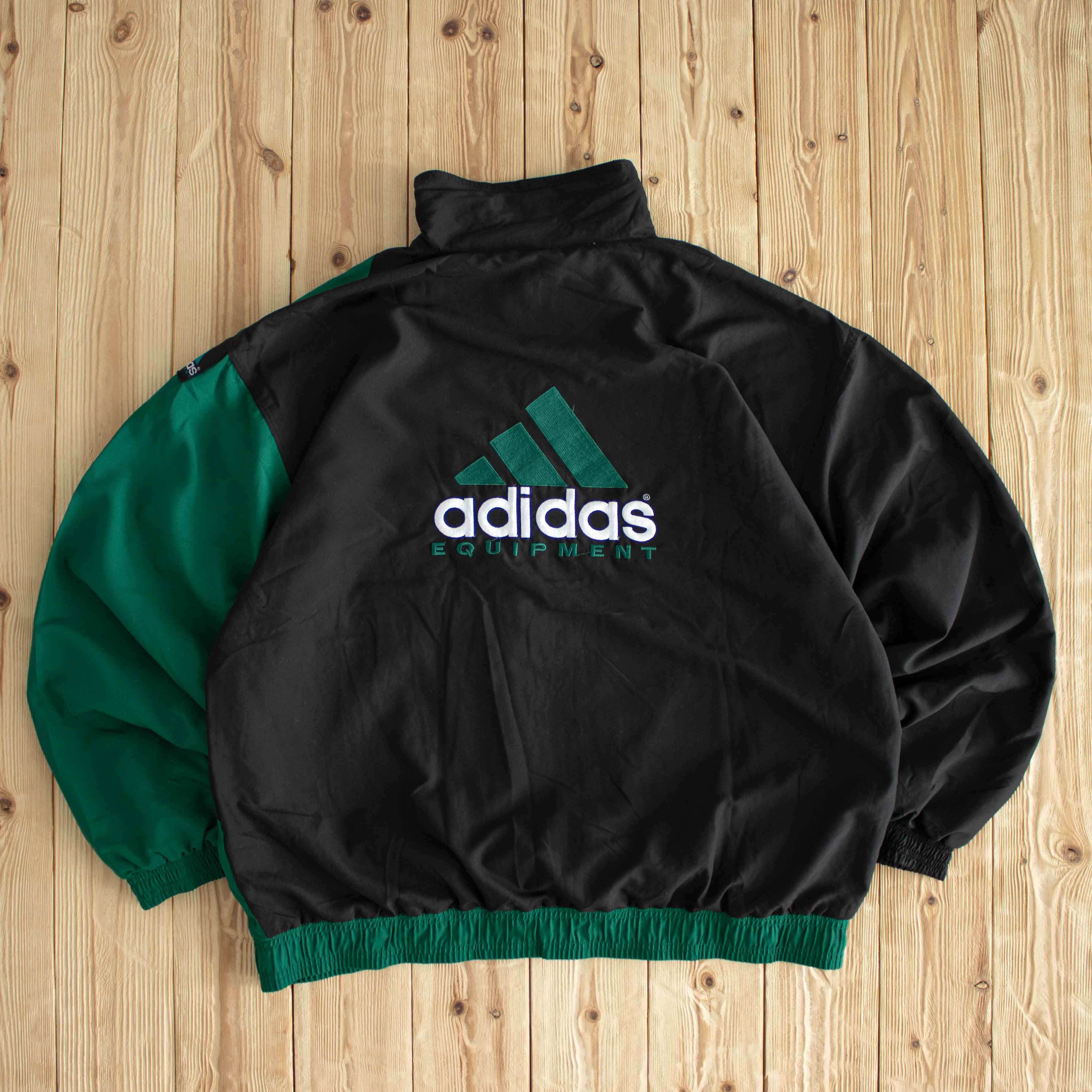 (XL) Adidas Equipment Vintage Embroidered Jacket Black/Green