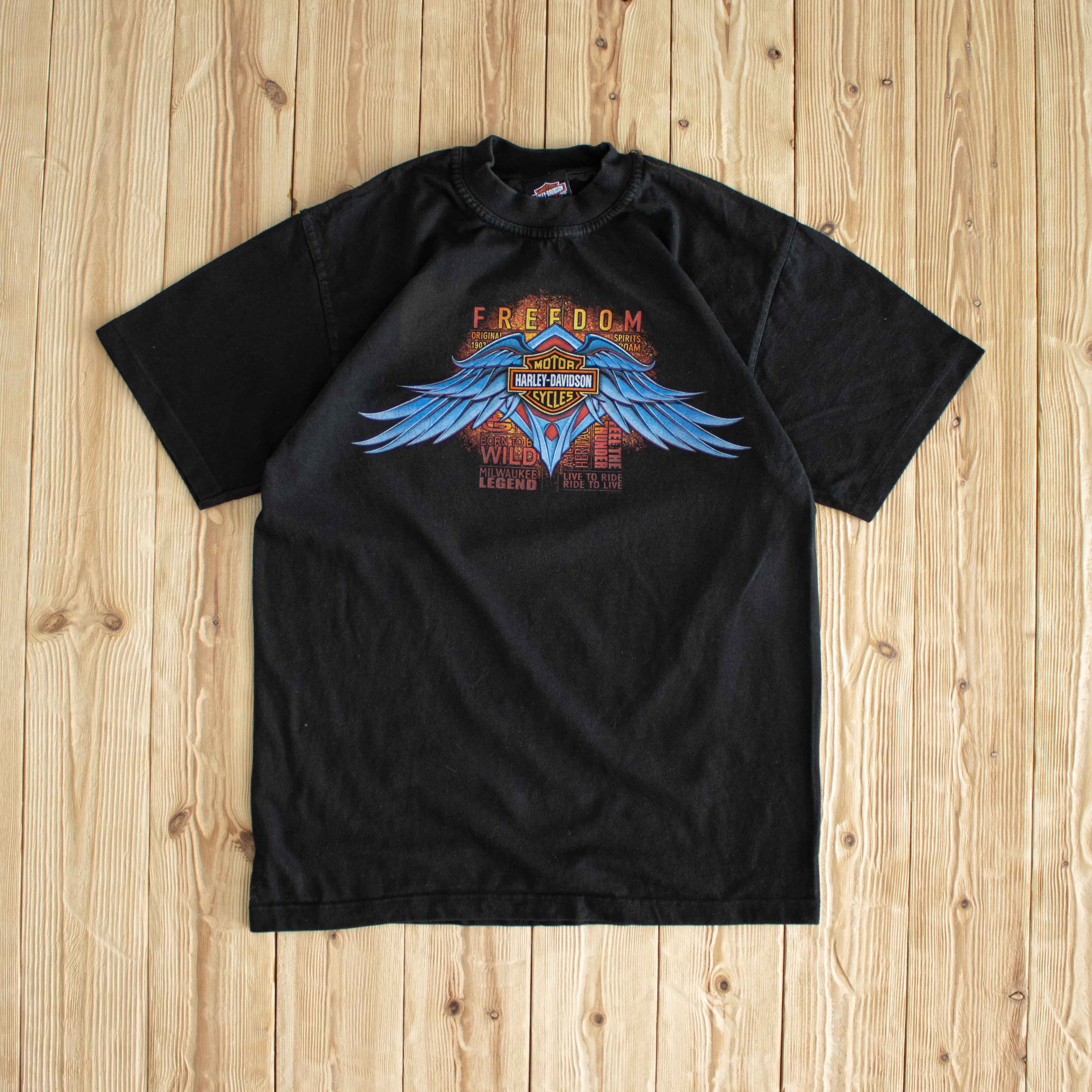 (S/M) 1999 Harley Davidson Big Twin Aruba Vintage T-Shirt Black