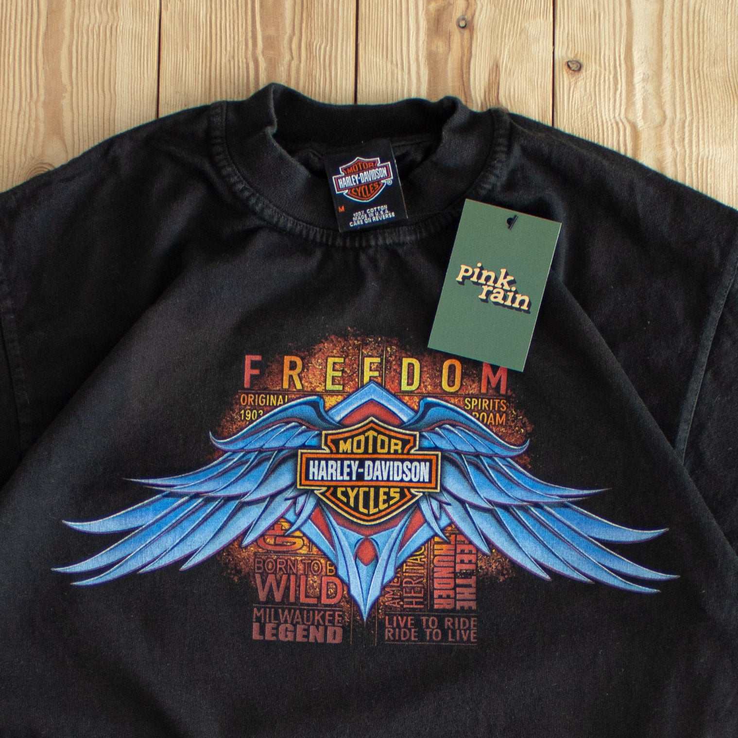 (S/M) 1999 Harley Davidson Big Twin Aruba Vintage T-Shirt Black
