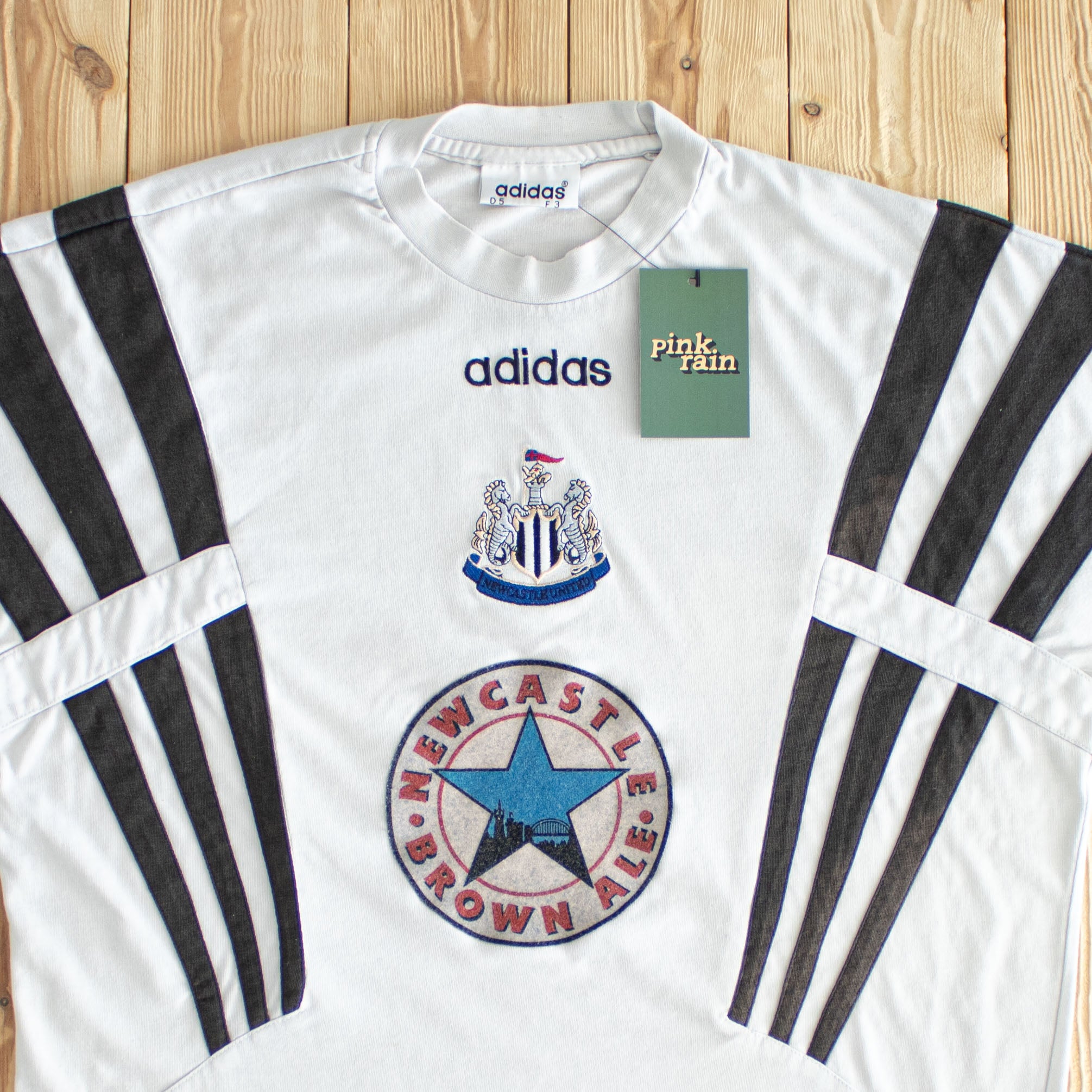 (M) Adidas Newcastle United Vintage Embroidered T-Shirt White