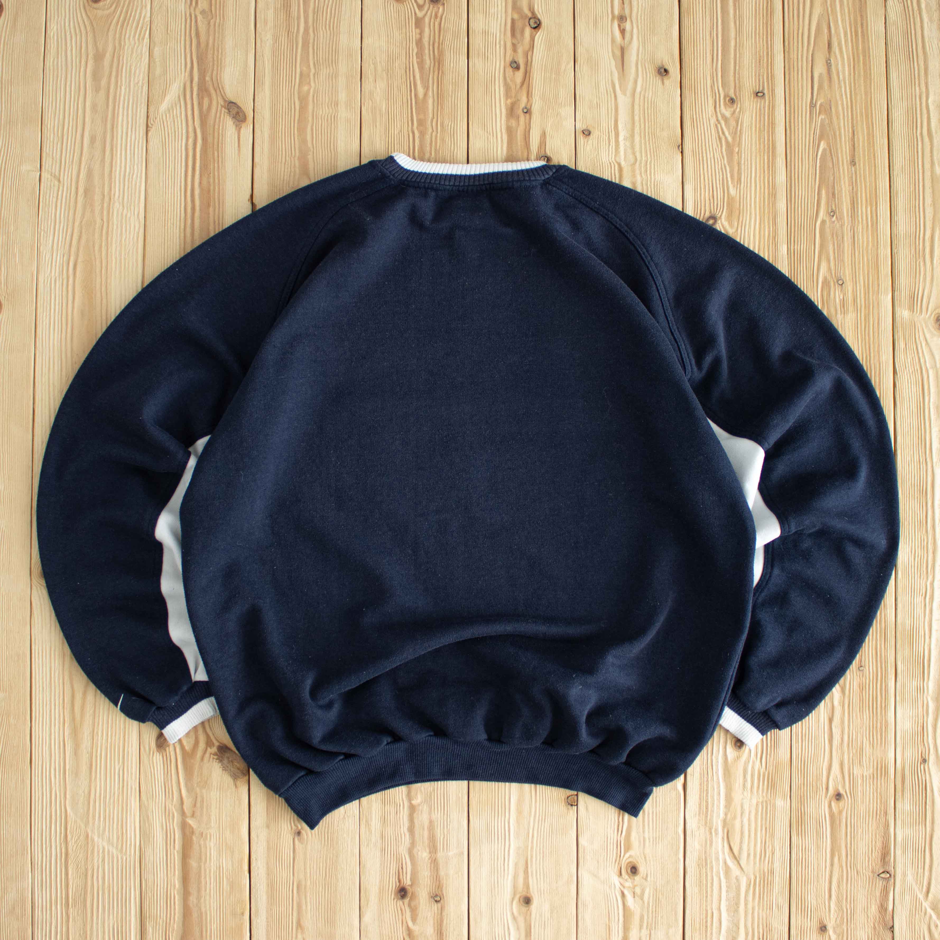 (M/L) Nike Spell Out Vintage Embroidered Sweatshirt Blue