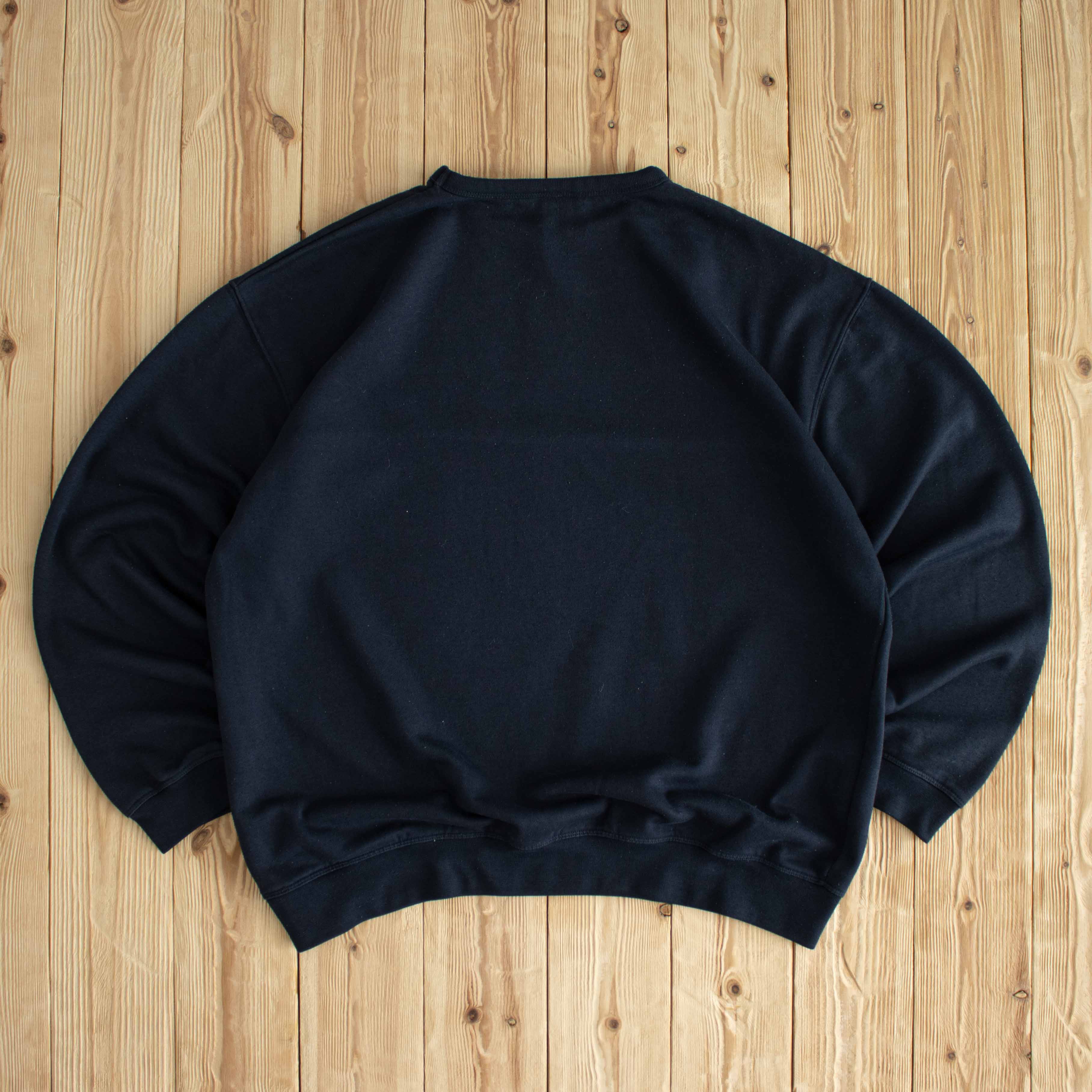 (L/XL) Reebok Vintage Embroidered Sweatshirt Blue