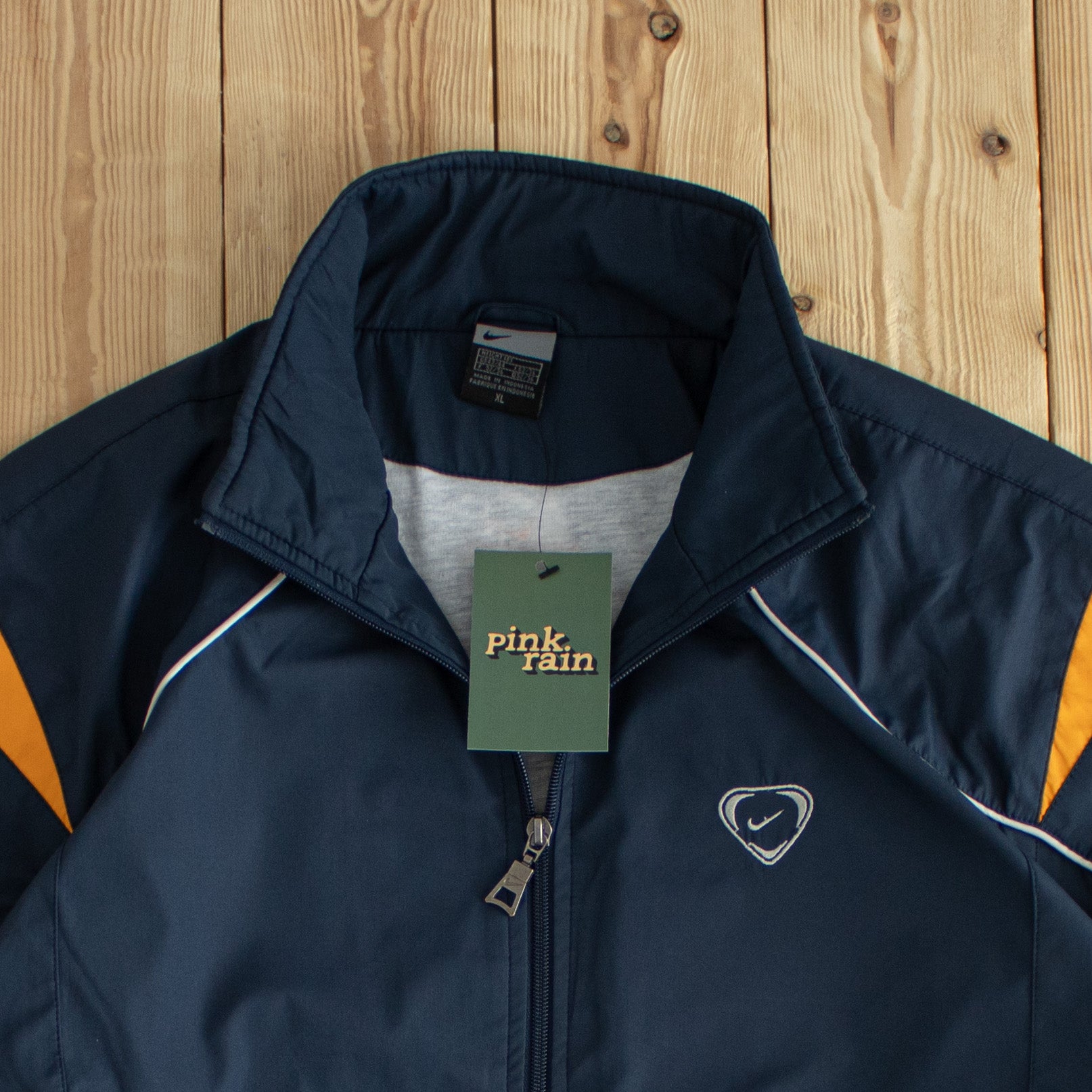 (XL) Nike Vintage Embroidered Jacket Blue