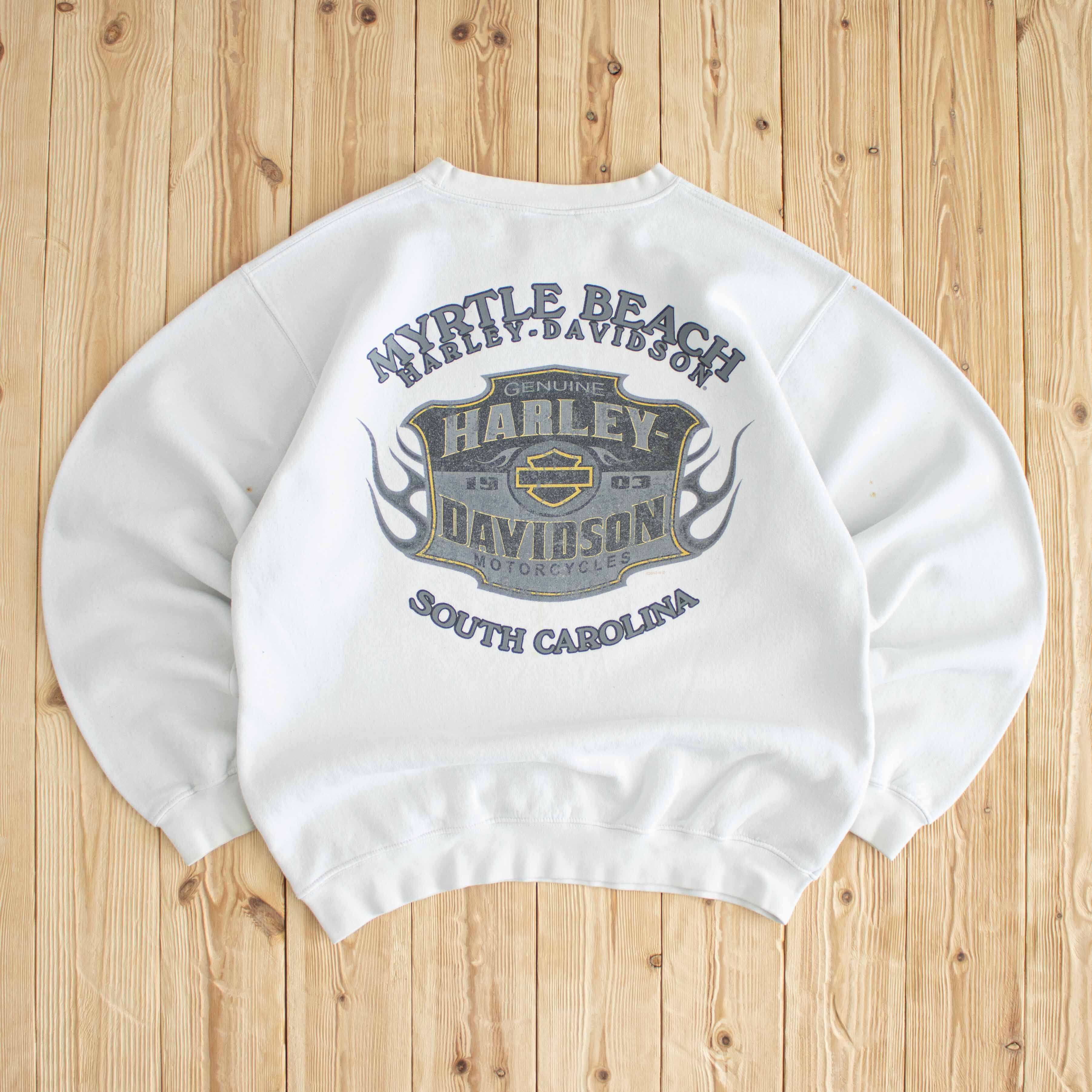 (L) Harley Davidson South Carolina Vintage Sweatshirt White