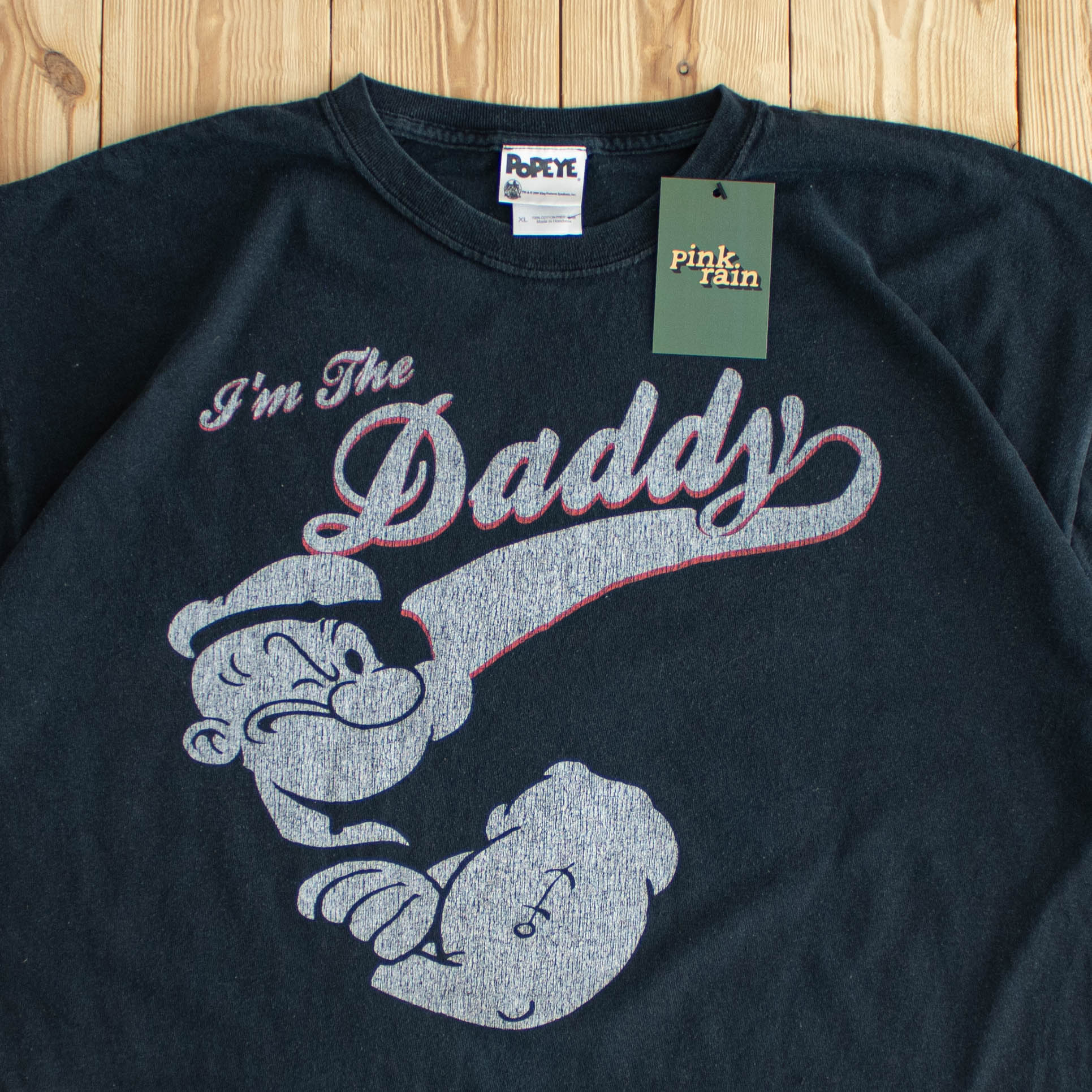 (XL) Popeye "I'm The Daddy" Vintage T-Shirt Black
