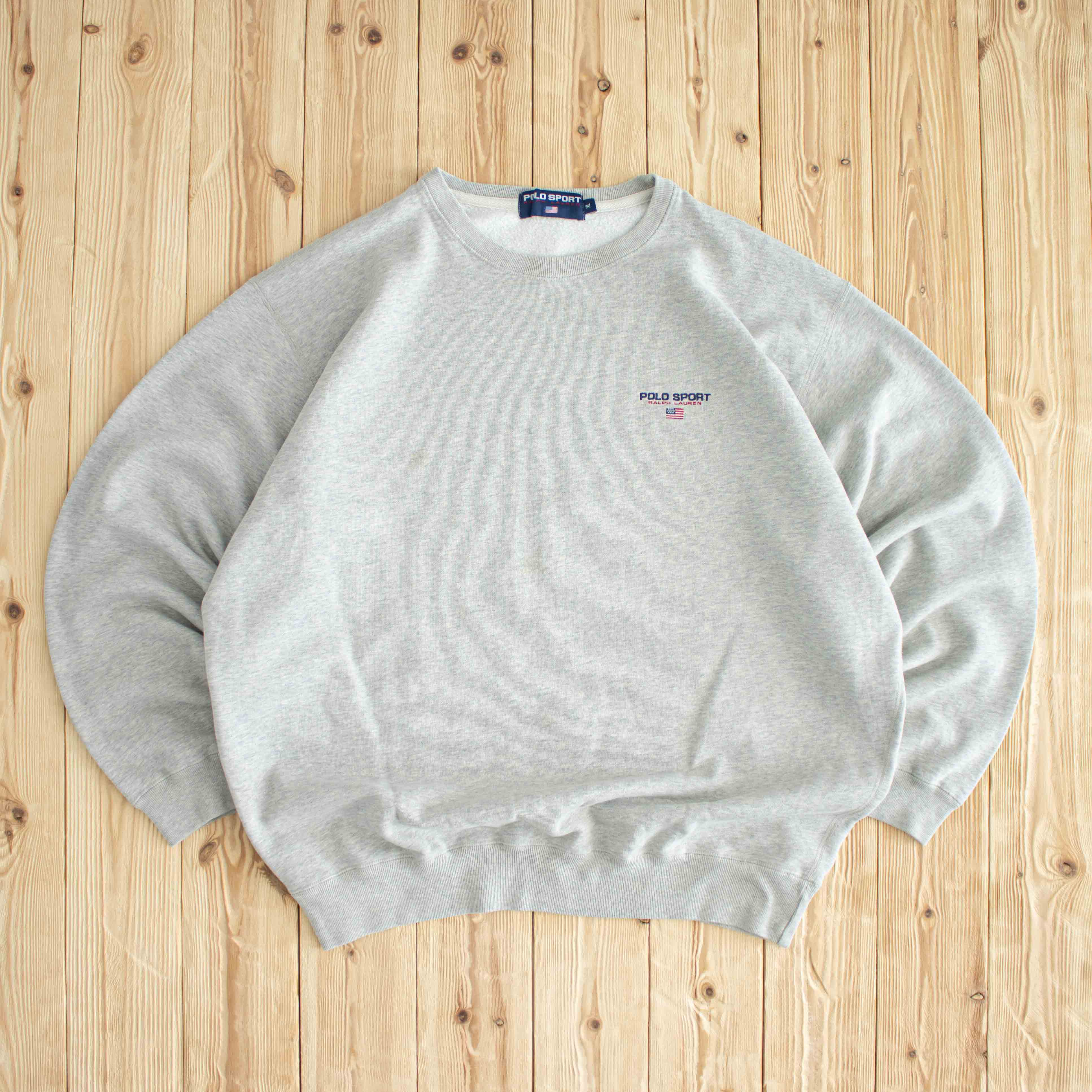 (XL/XXL) Polo Sport Ralph Lauren Vintage Embroidered Sweatshirt Gray
