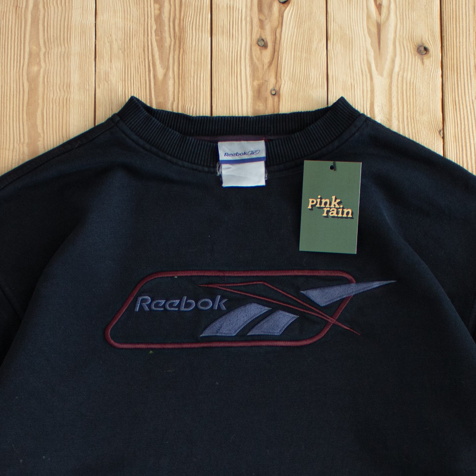 (XL) Reebok Vintage Embroidered Sweatshirt Black