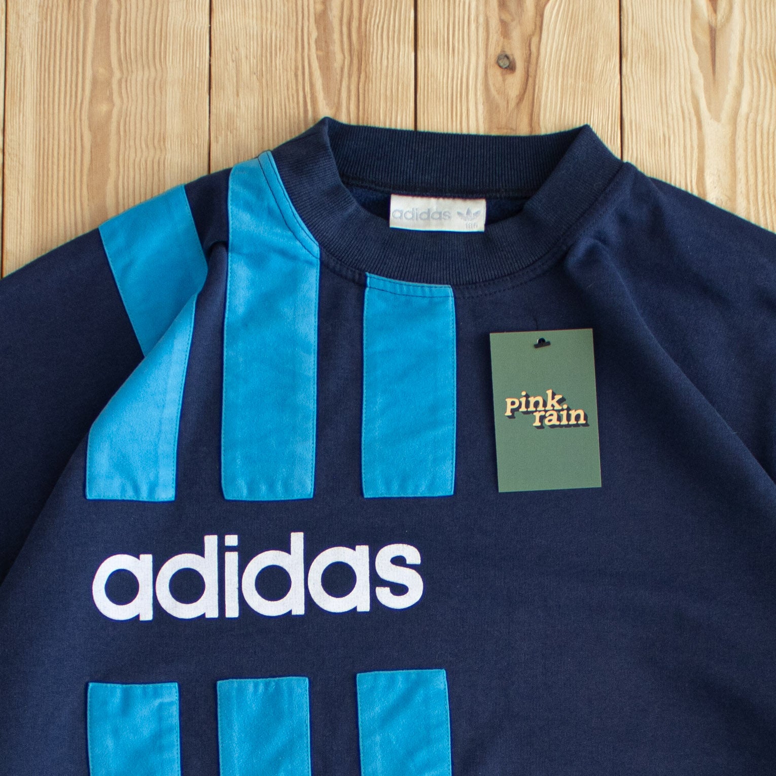 (L) Adidas Vintage Sweatshirt Blue