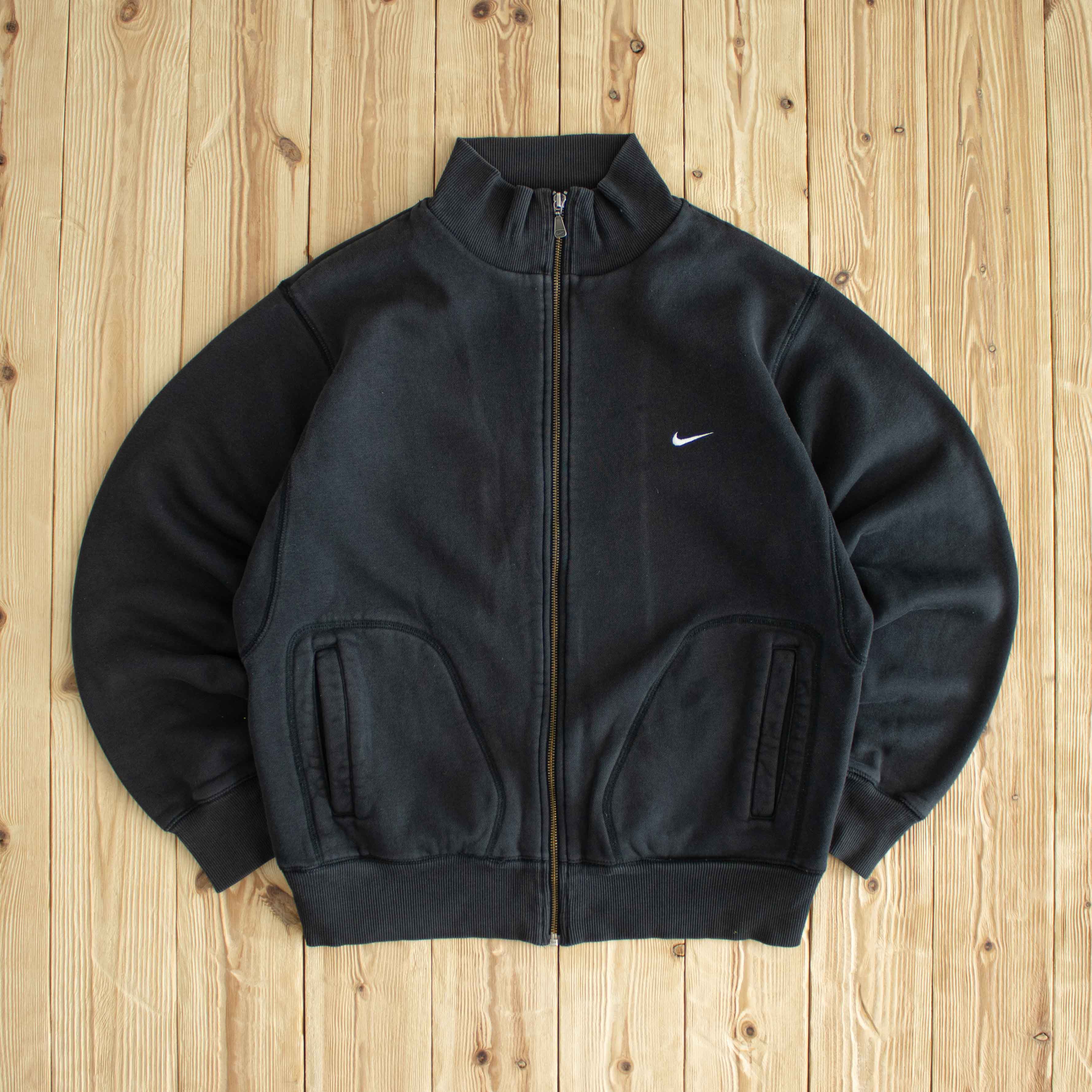 (M) Nike Vintage Essential Embroidered Full-Zip Sweatshirt Black