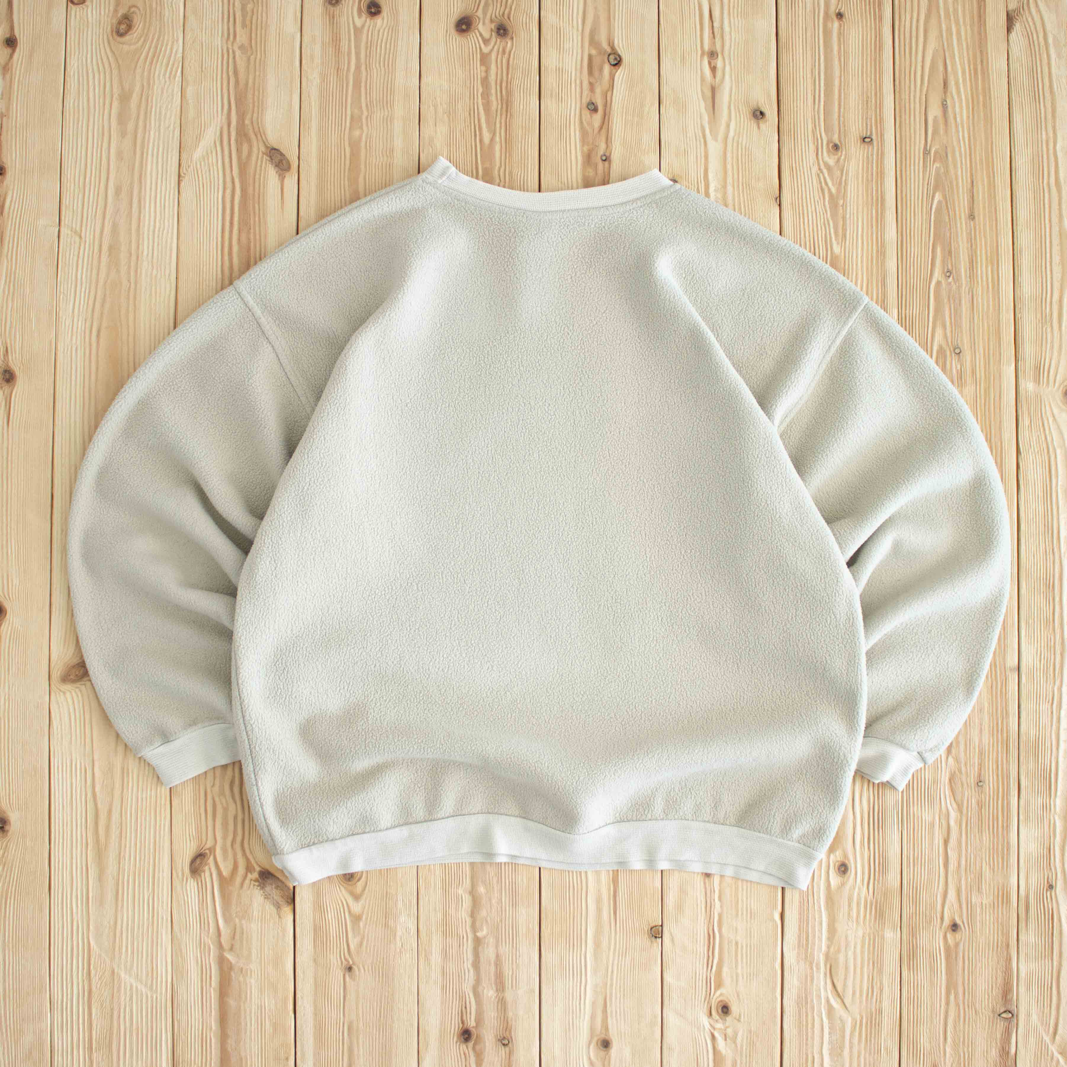 (M) Reebok Vintage Embroidered Fleece Sweatshirt Beige