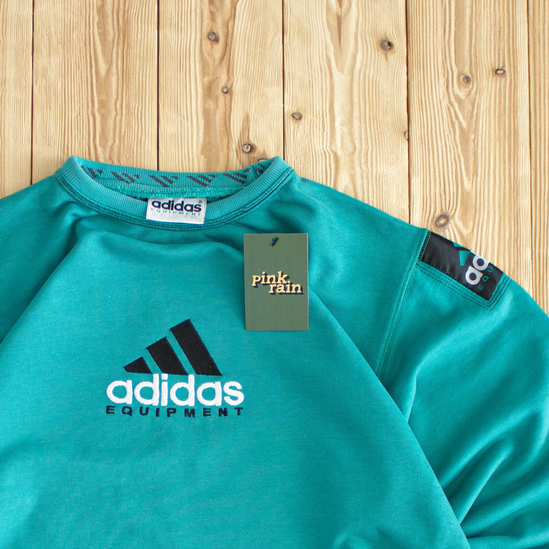 (S/M) Adidas Equipment Vintage Embroidered Sweatshirt Blue