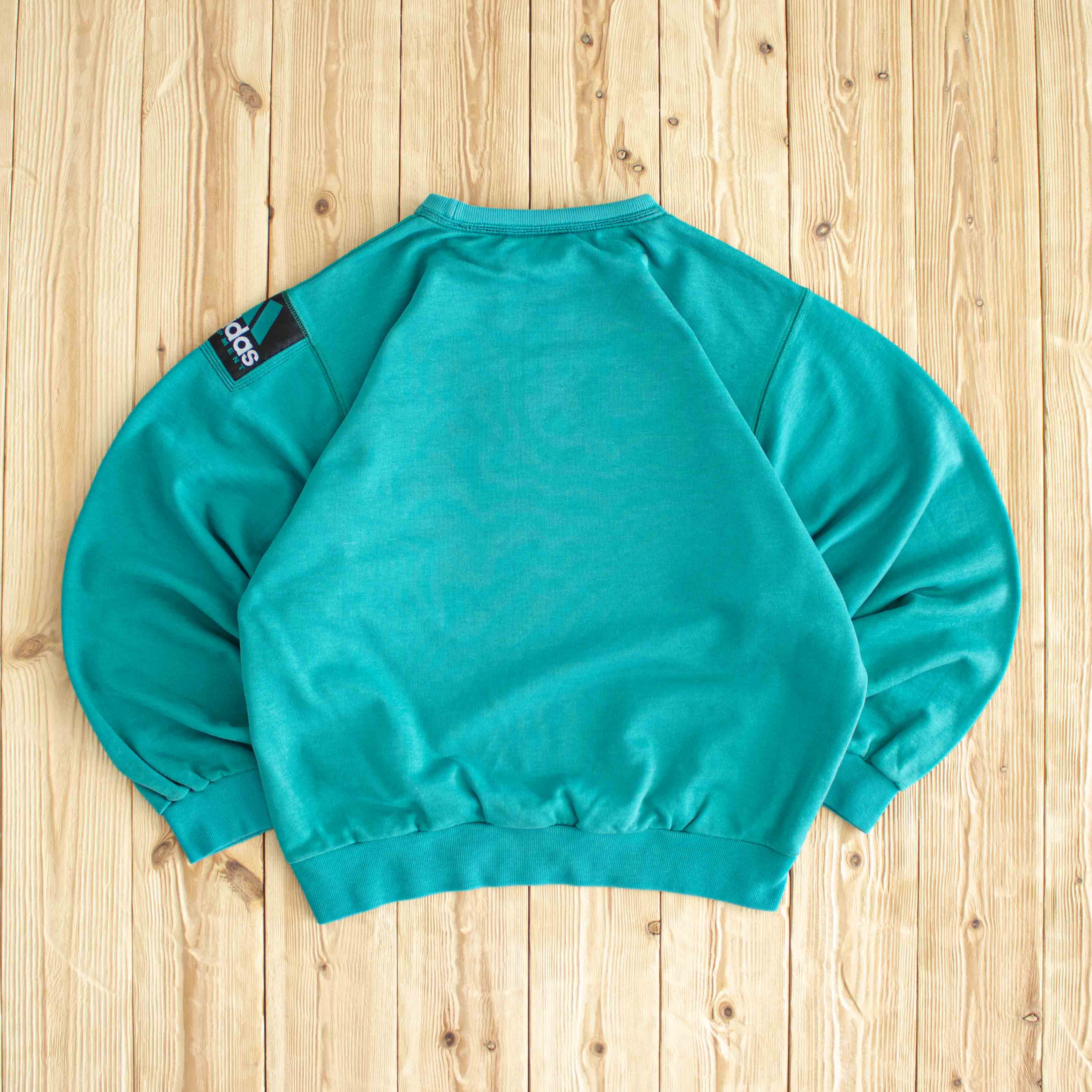 (S/M) Adidas Equipment Vintage Embroidered Sweatshirt Blue