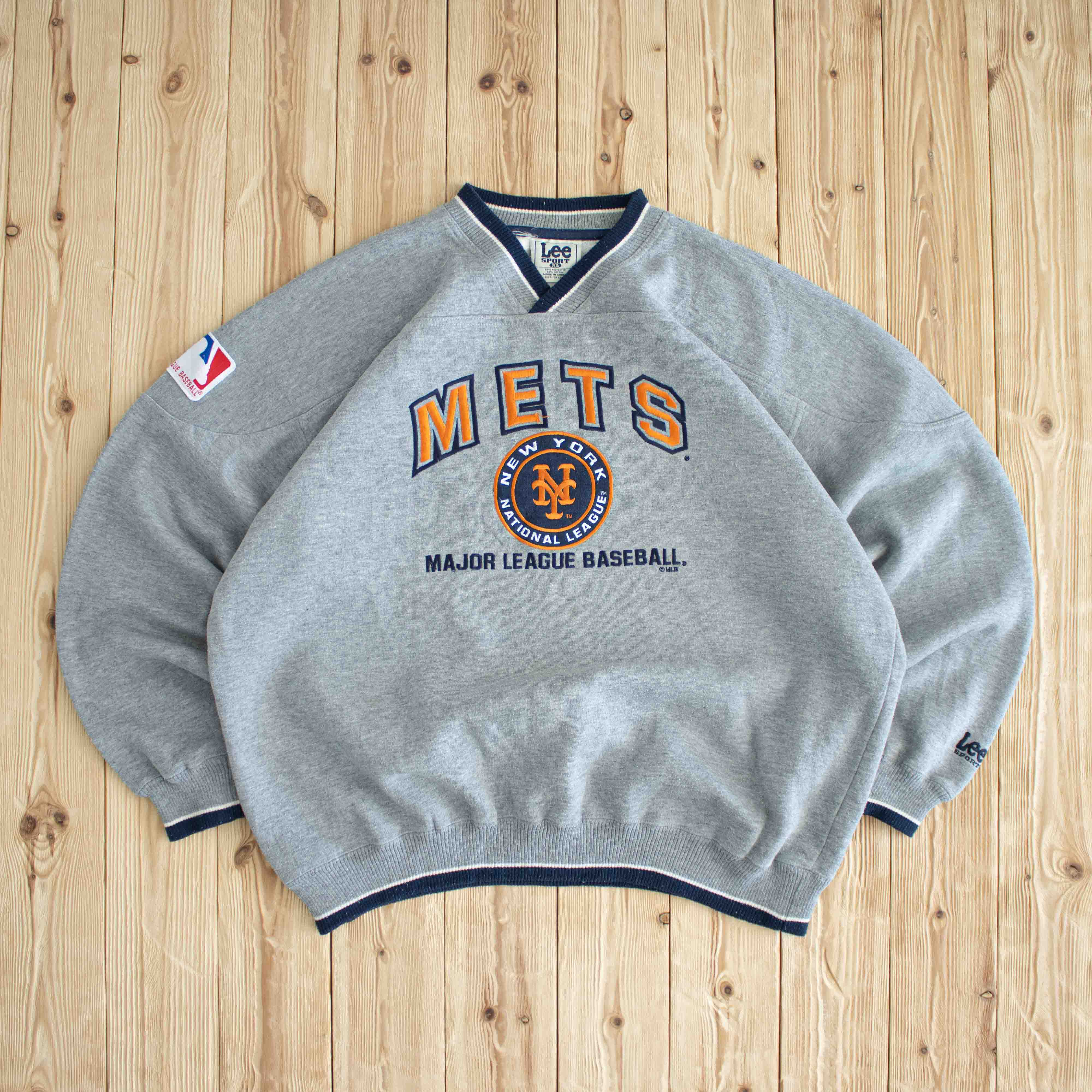 (XL) Lee New York Mets Vintage Embroidered Sweatshirt Gray