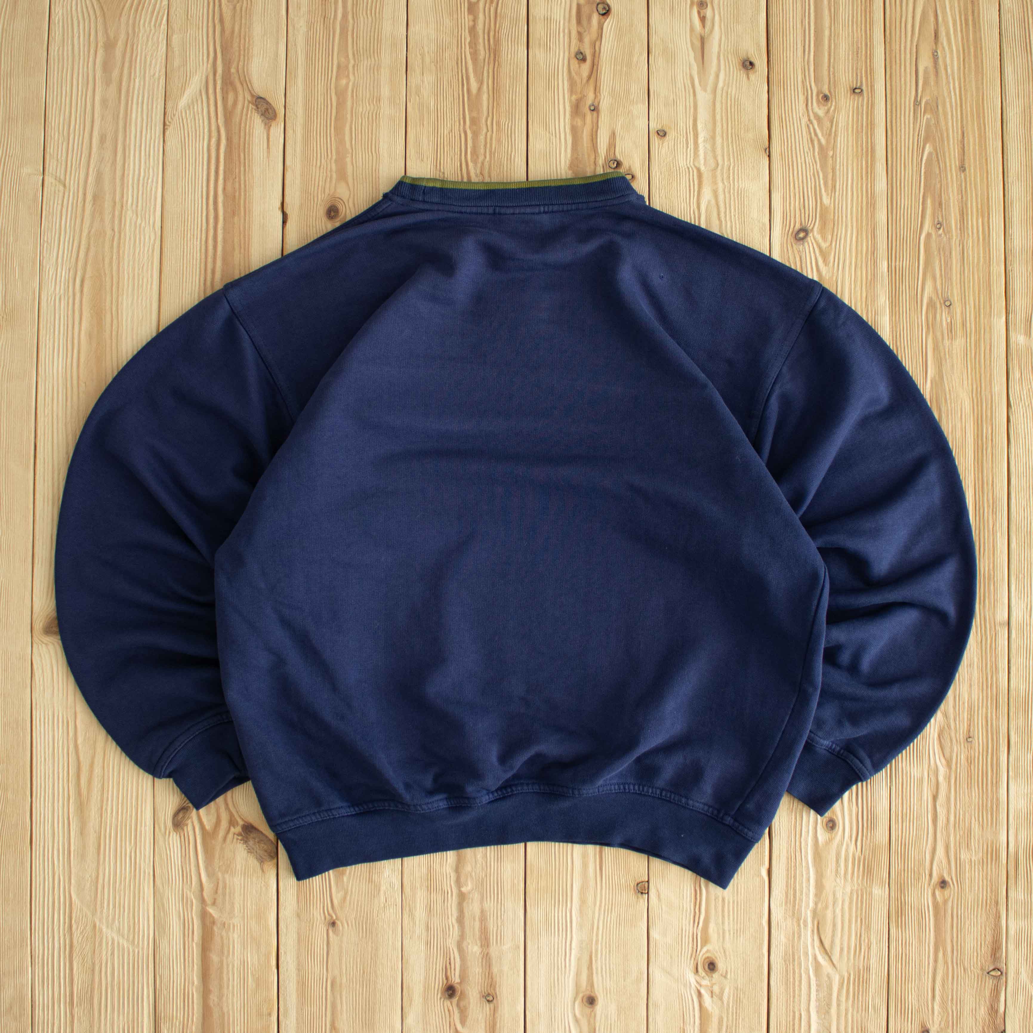 (M) Adidas Vintage Essential Embroidered Sweatshirt Blue