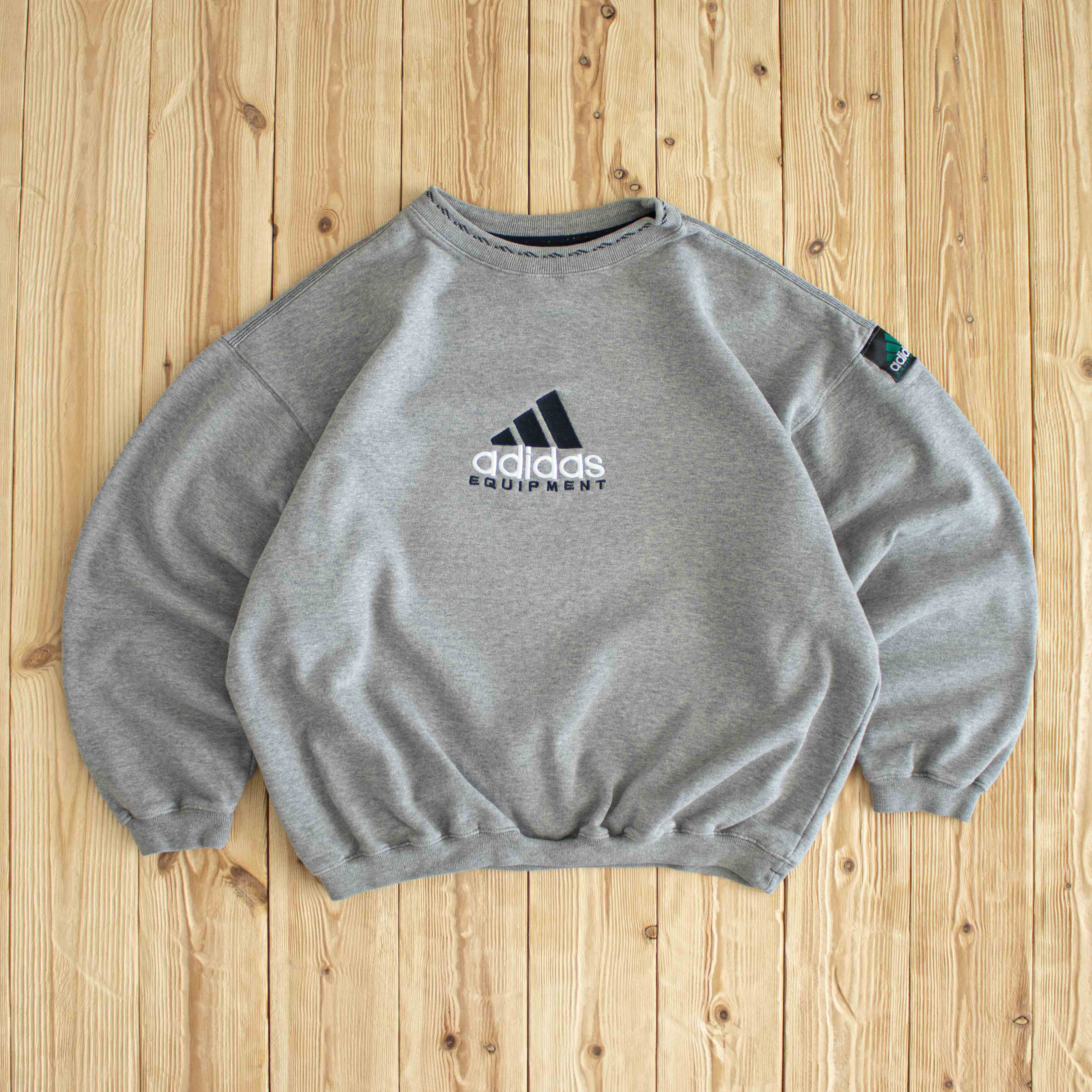 (S) Adidas Equipment Vintage Embroidered Sweatshirt Gray