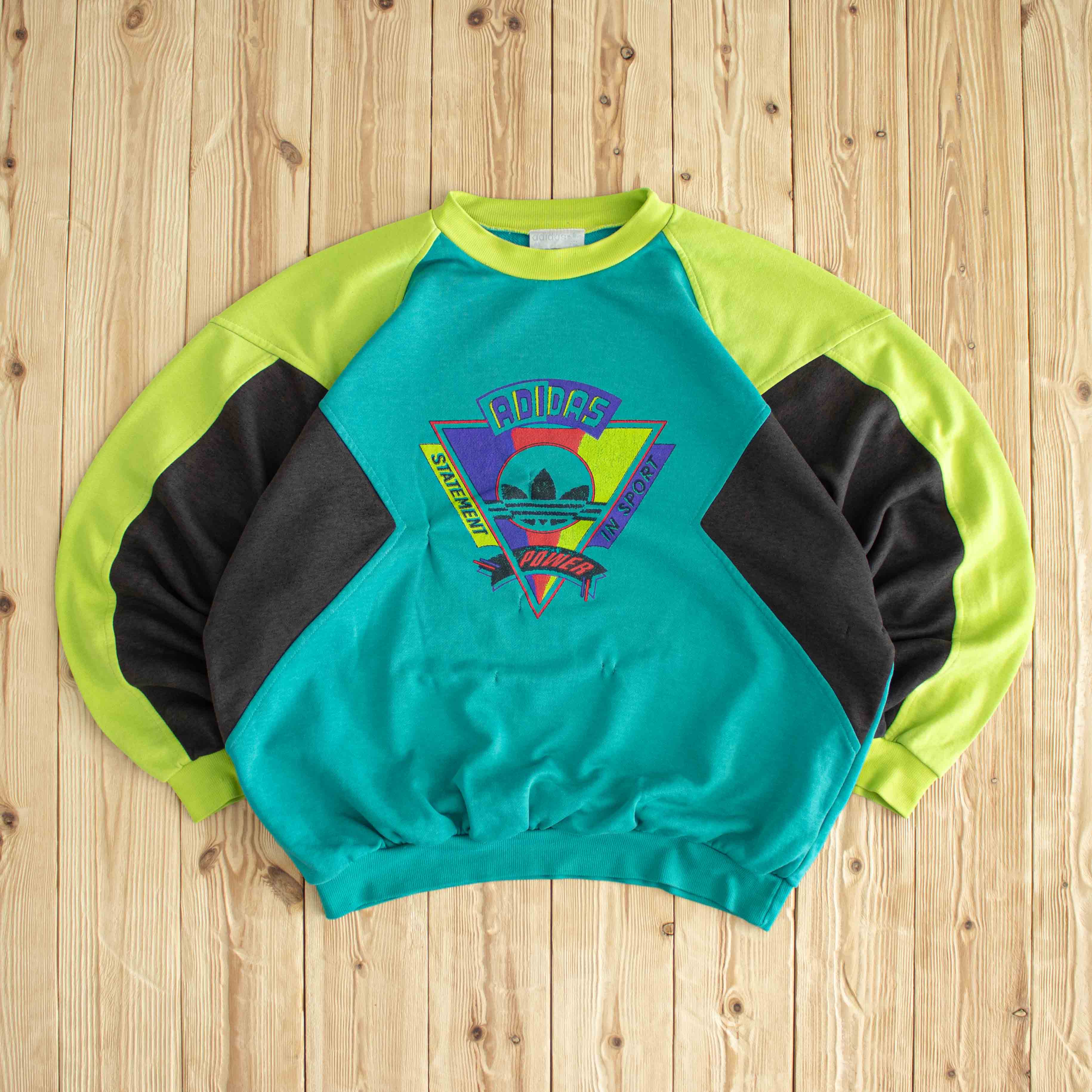 (L) Adidas 'Statement In Sport' Vintage Sweatshirt Blue