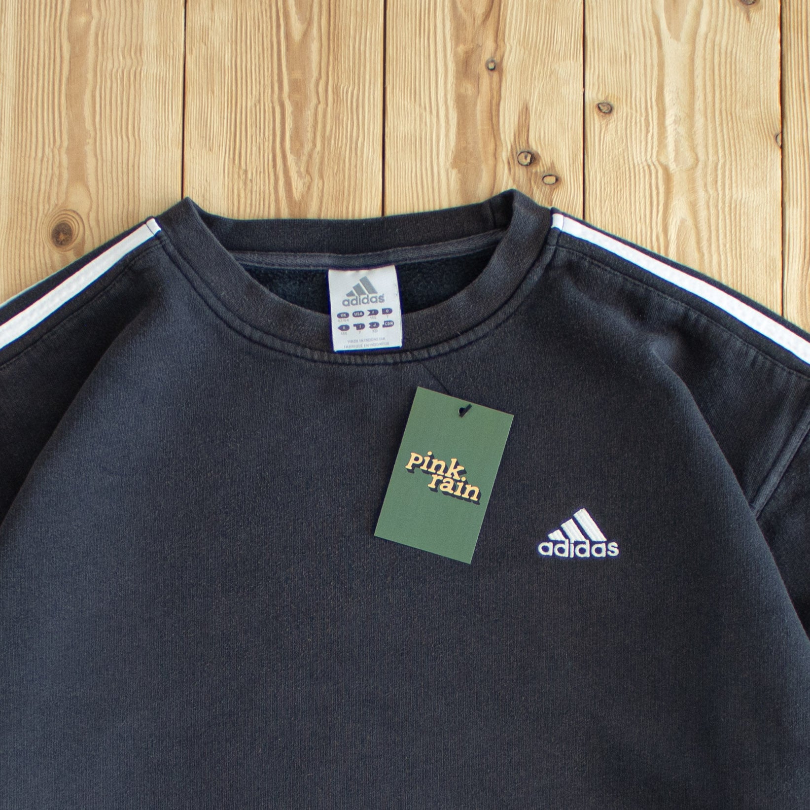 (M) Adidas Vintage Essential Embroidered Sweatshirt Blue