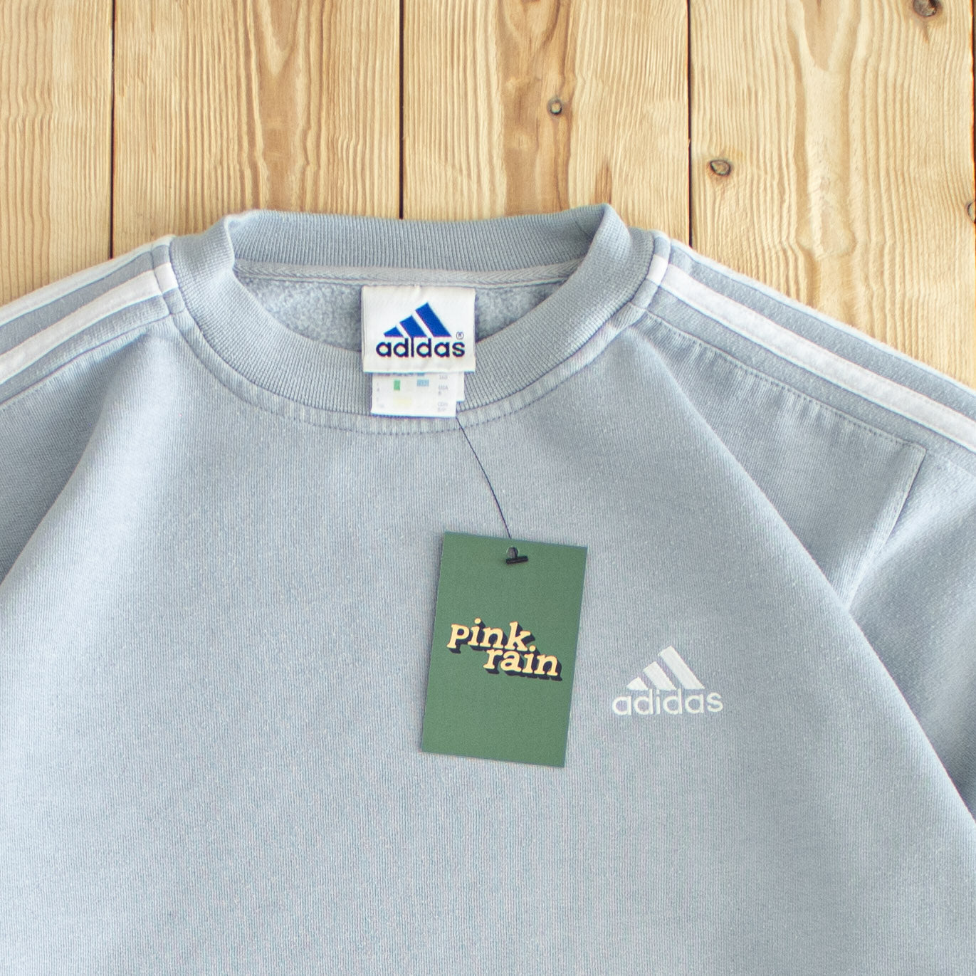 (M) Adidas Vintage Embroidered Sweatshirt Blue