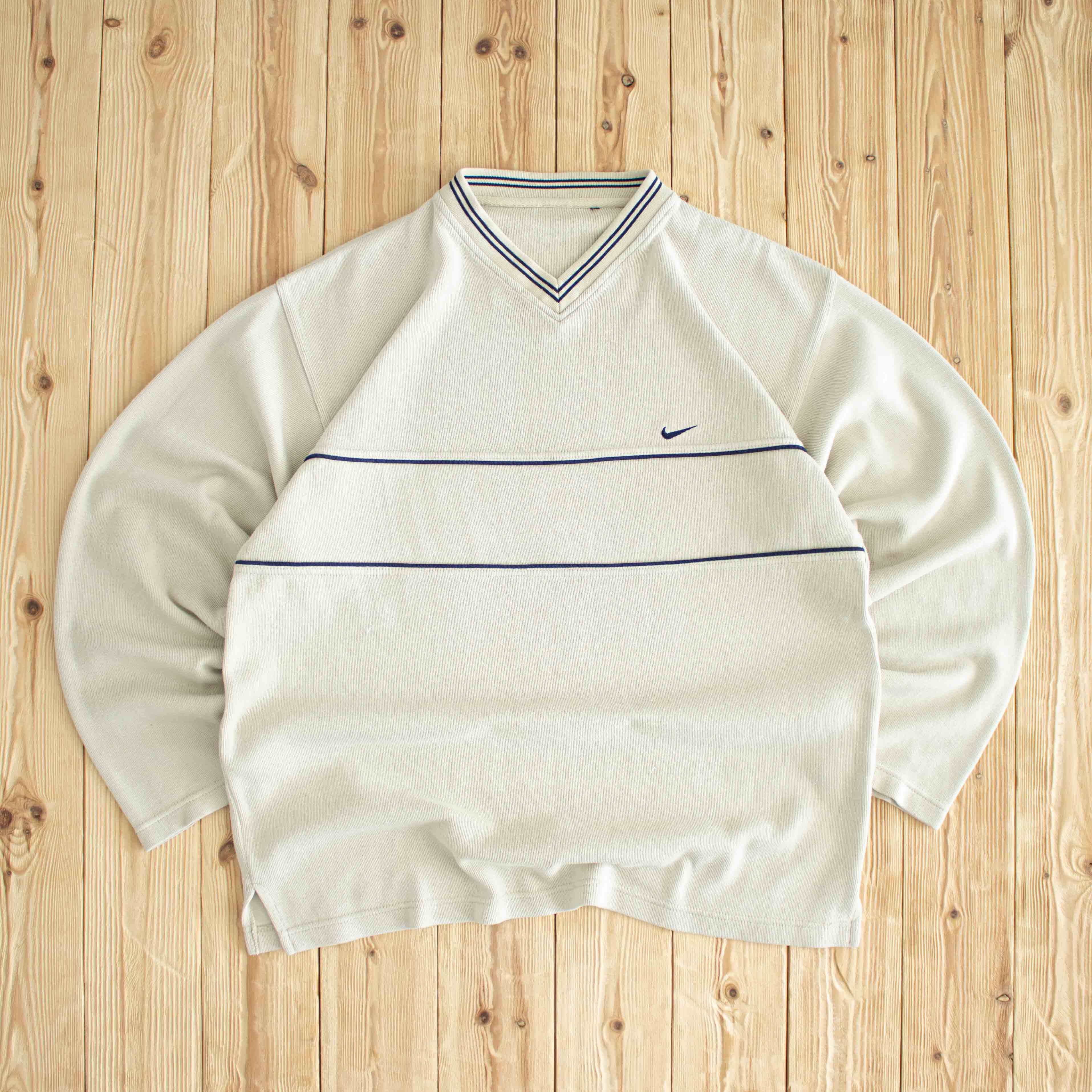 (L/XL) Nike Vintage Essential Embroidered Sweatshirt Beige