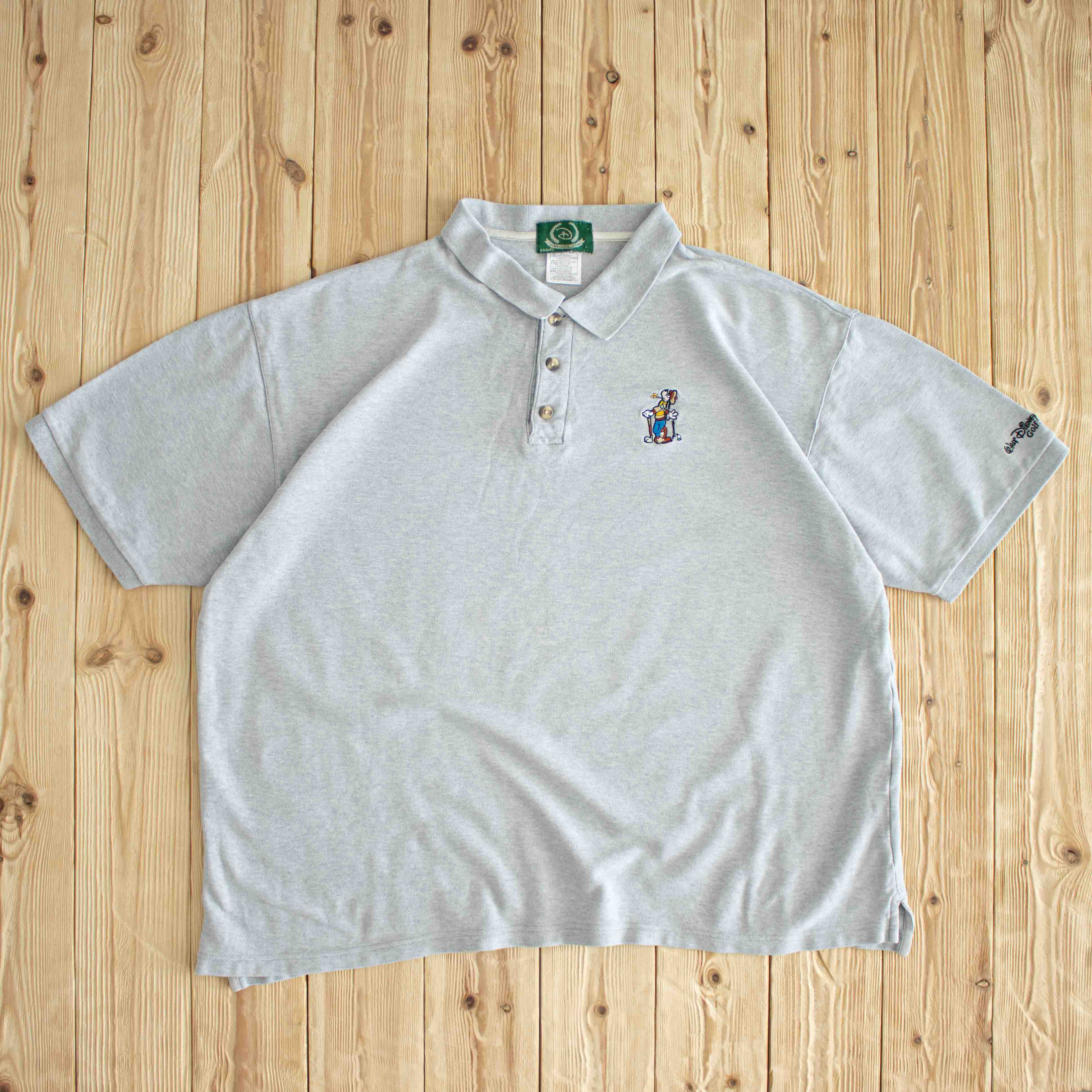 (XL) Walt Disney Goofy Golf Vintage Embroidered Polo Gray
