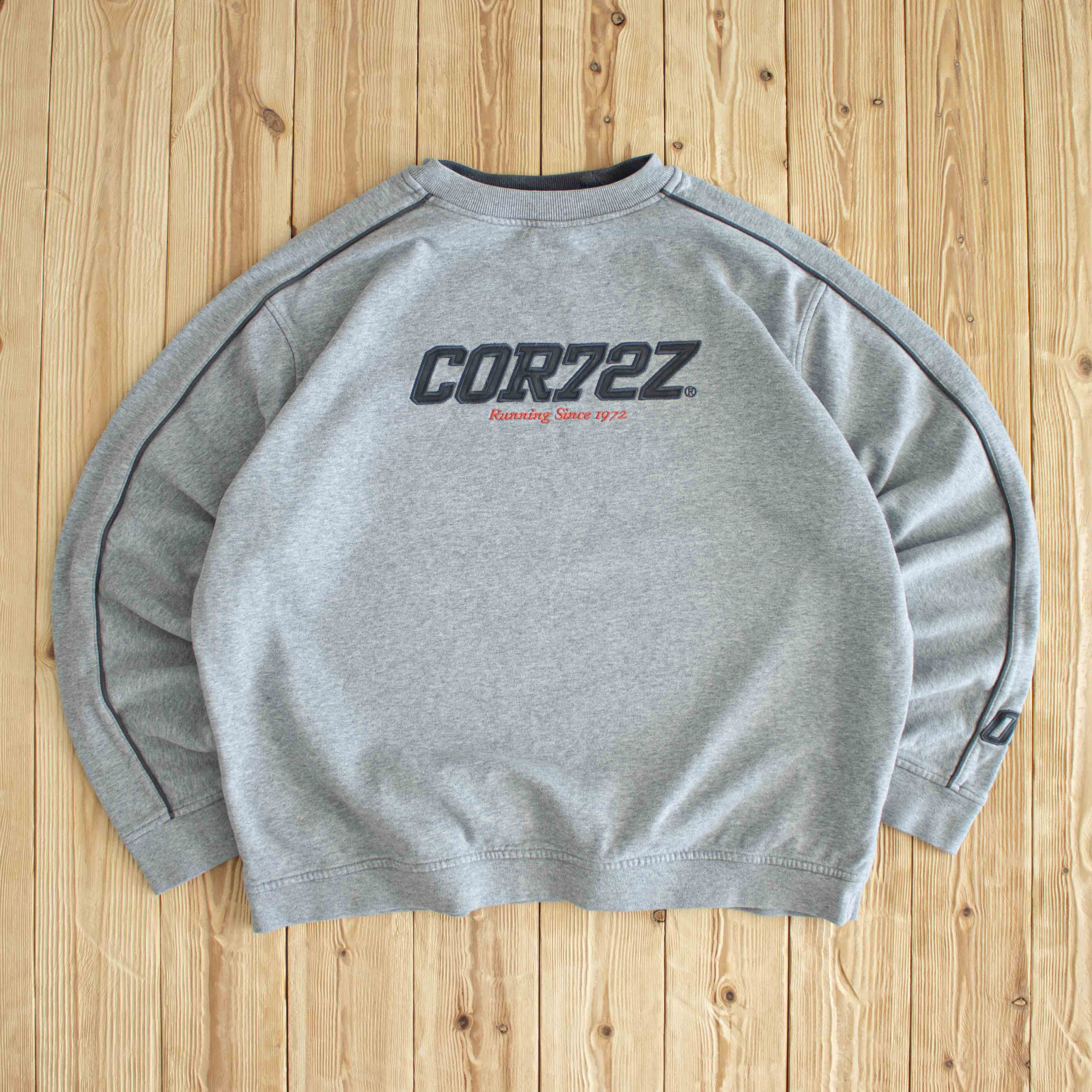 (L/XL) Nike Cortez Vintage Embroidered Sweatshirt Gray