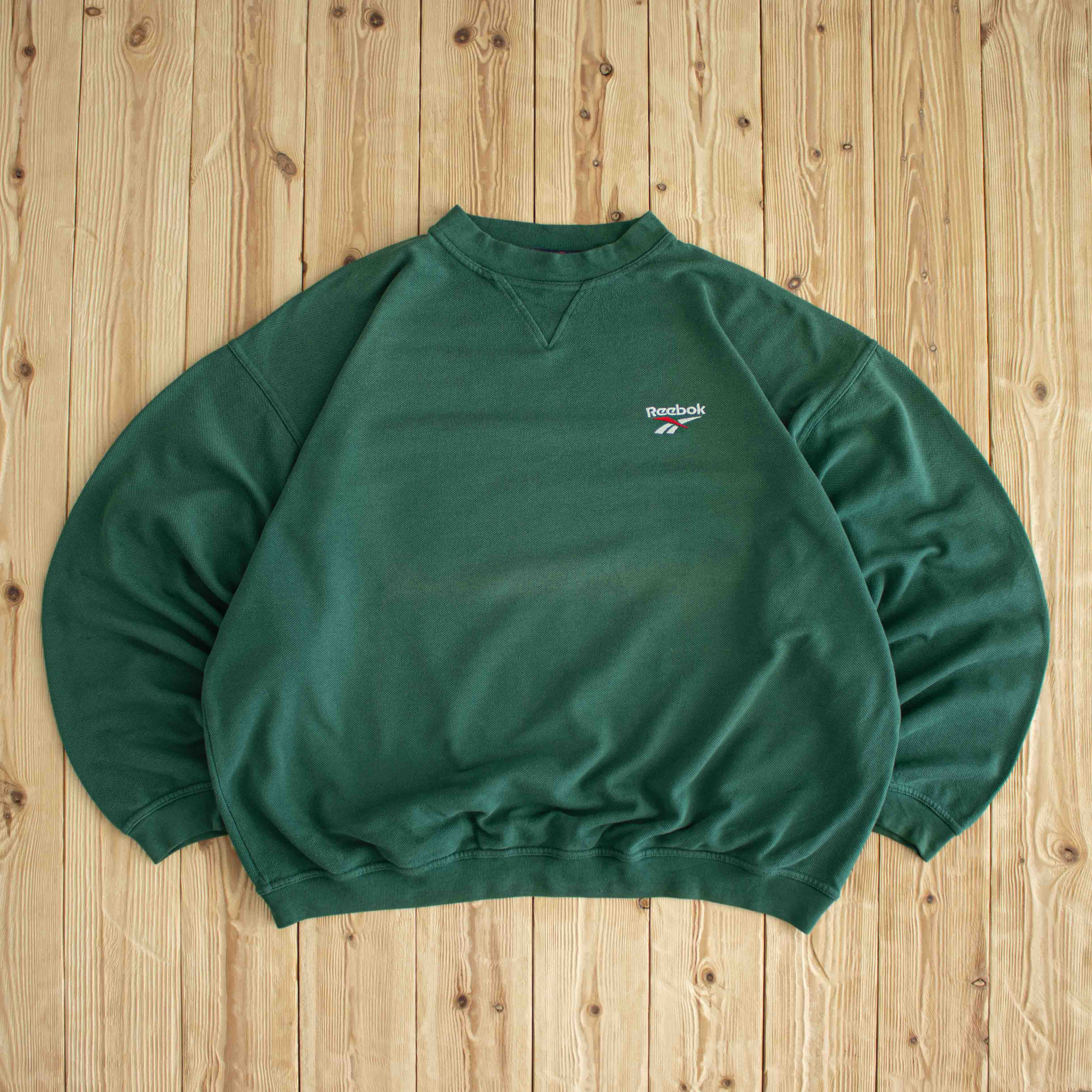 (XL) Reebok Vintage Embroidered Sweatshirt Green
