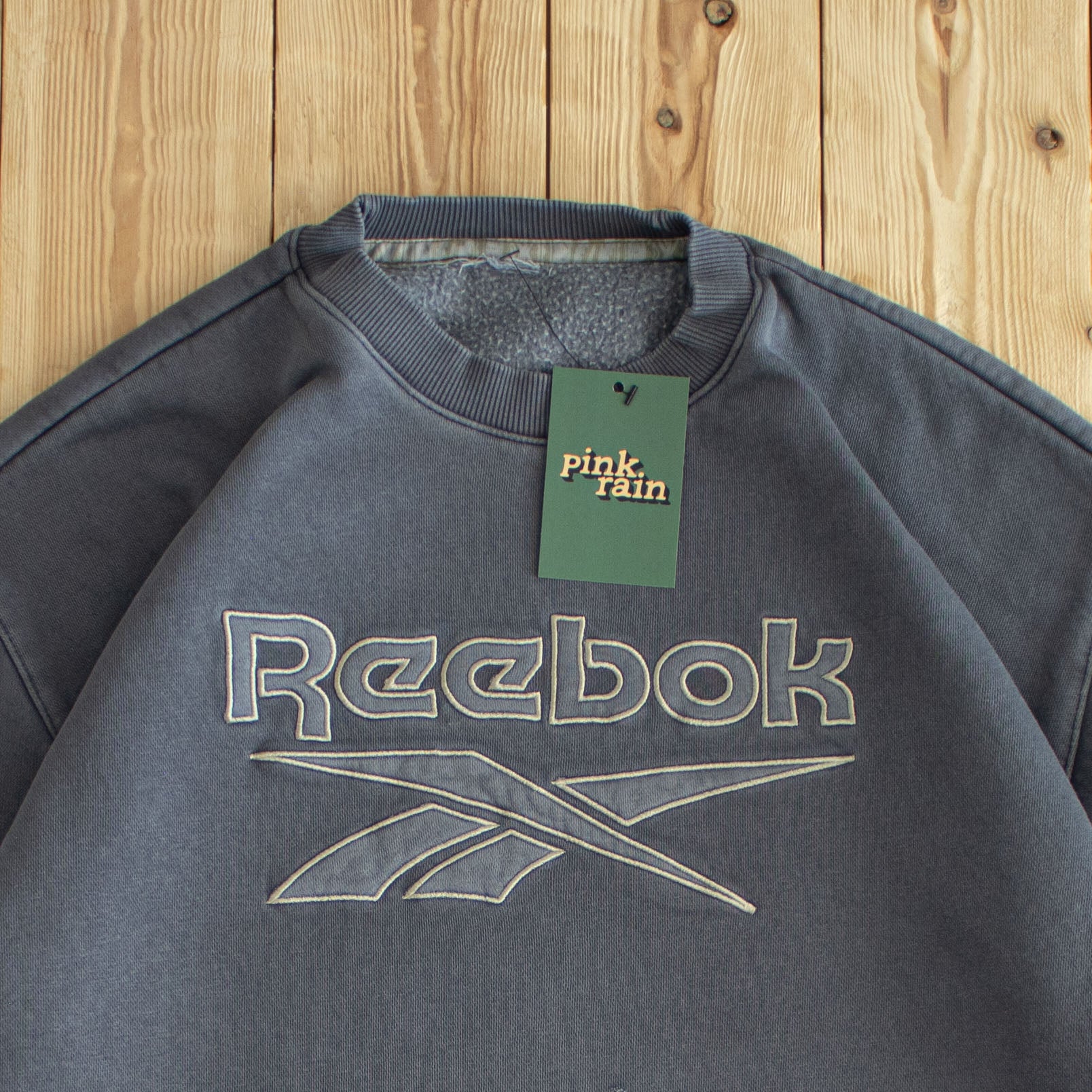 (M/L) Reebok Vintage Embroidered Sweatshirt Gray