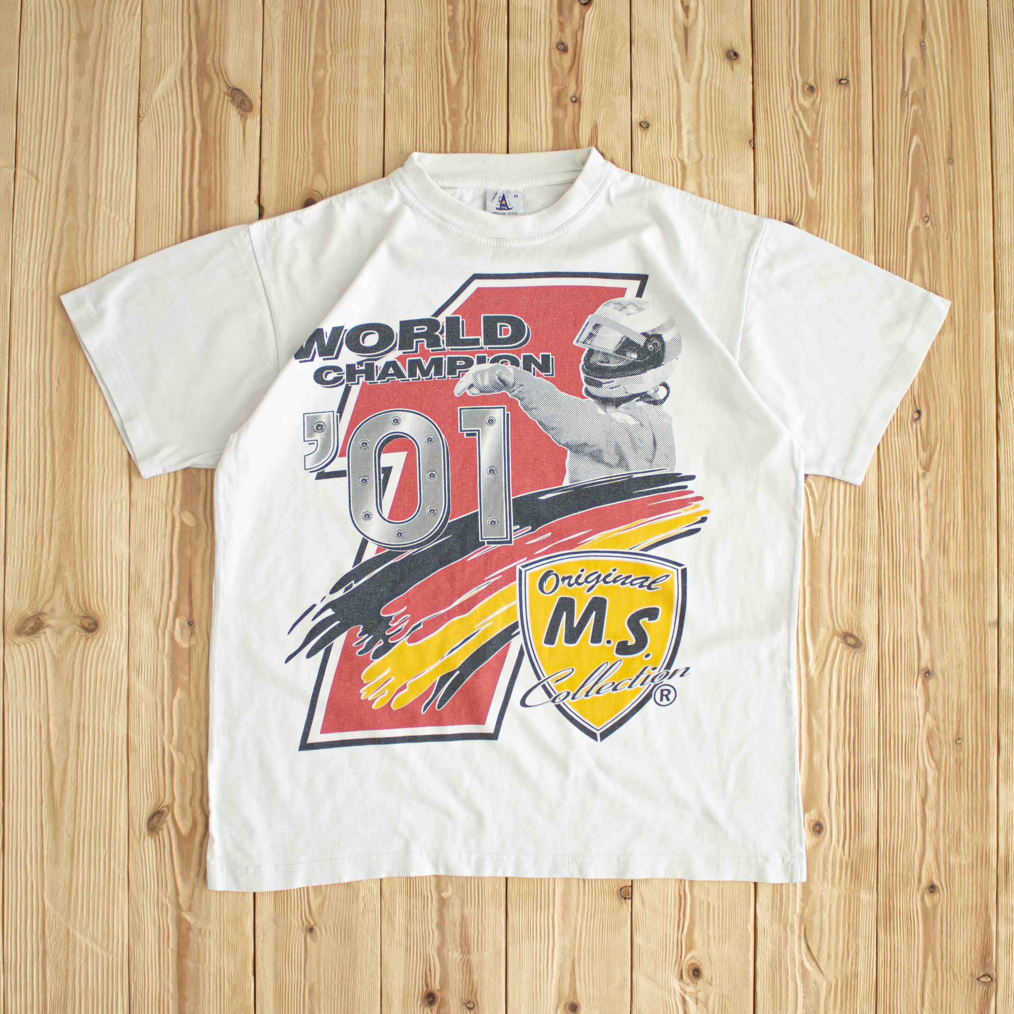 (S/M) 2001 Michael Schumacher Vintage T-Shirt White