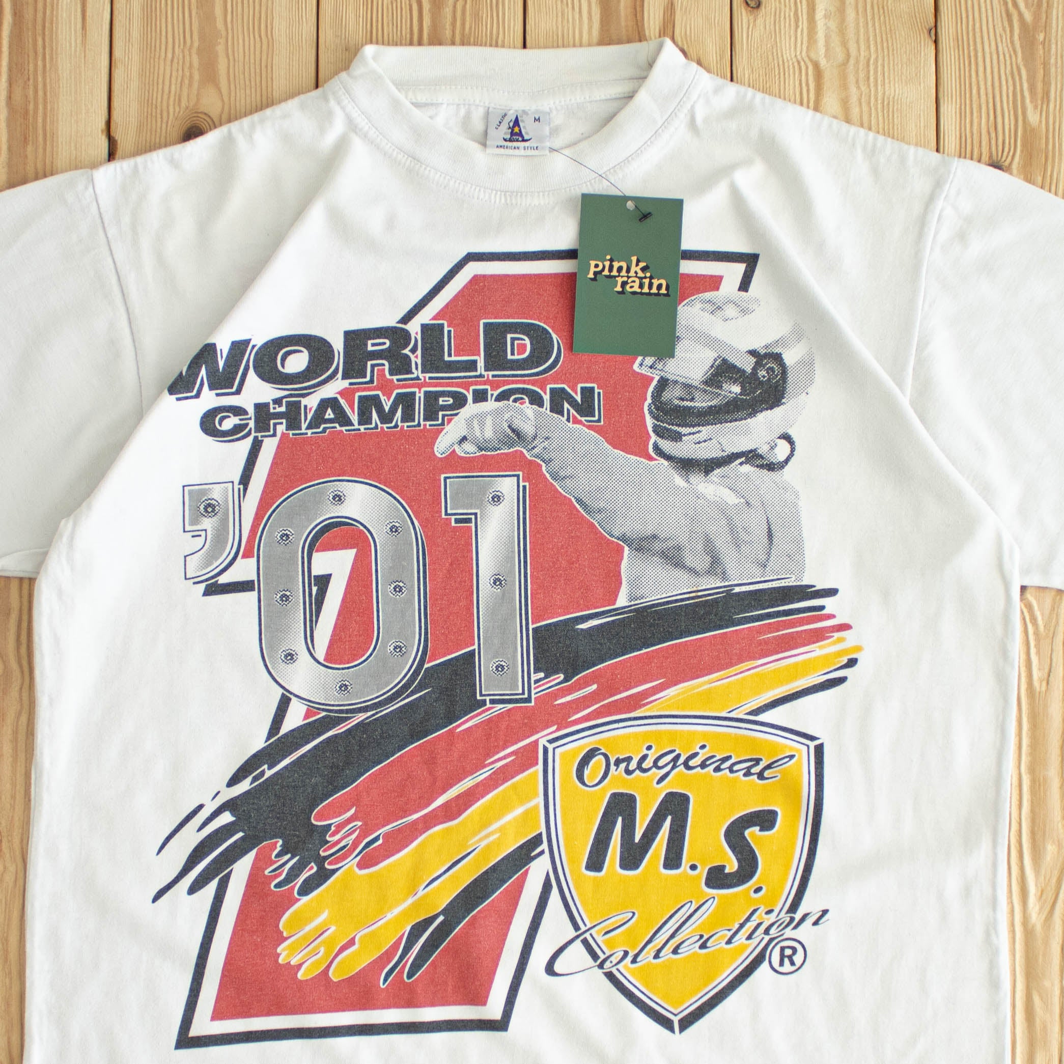 (S/M) 2001 Michael Schumacher Vintage T-Shirt White