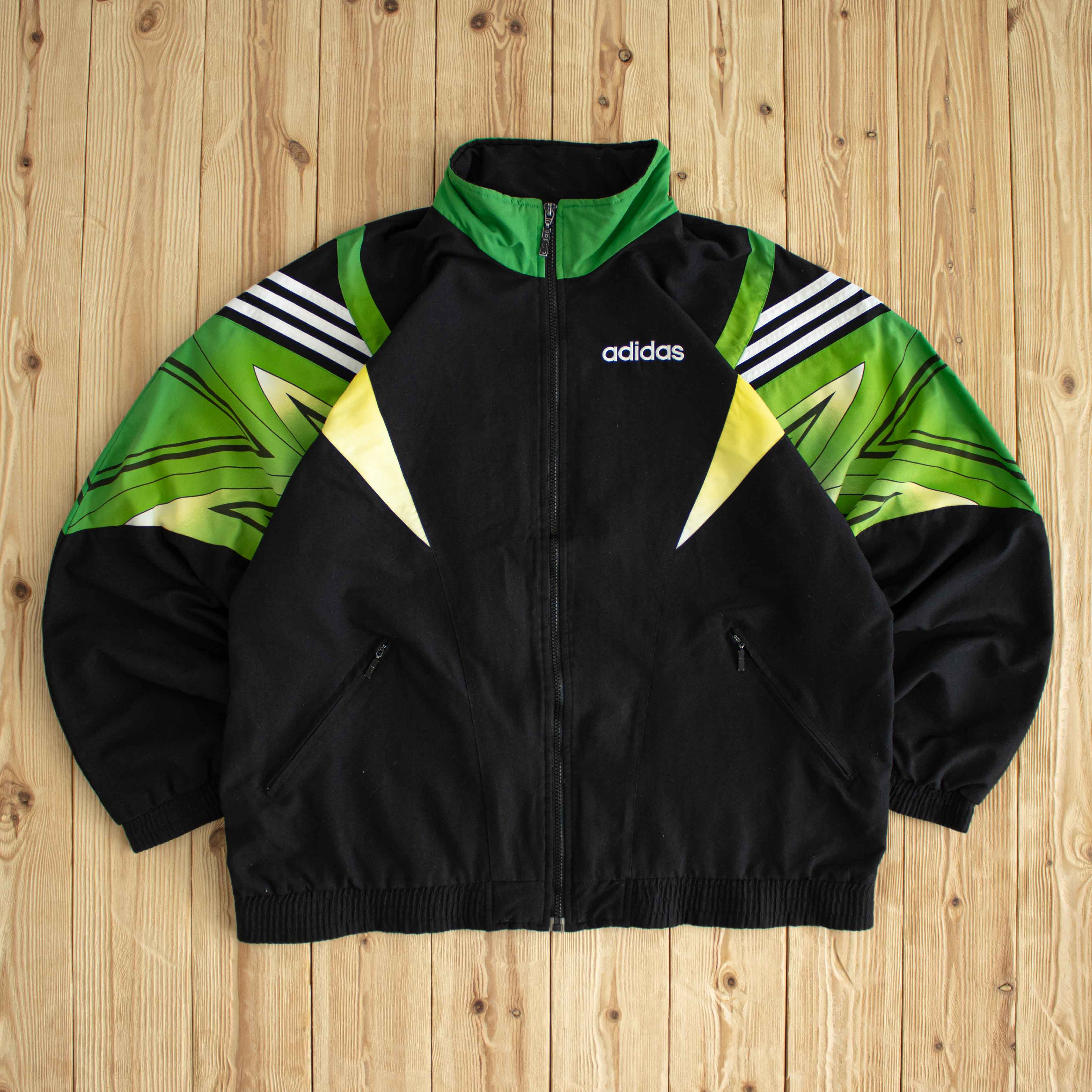 (L/XL) Adidas Vintage Embroidered Jacket Black