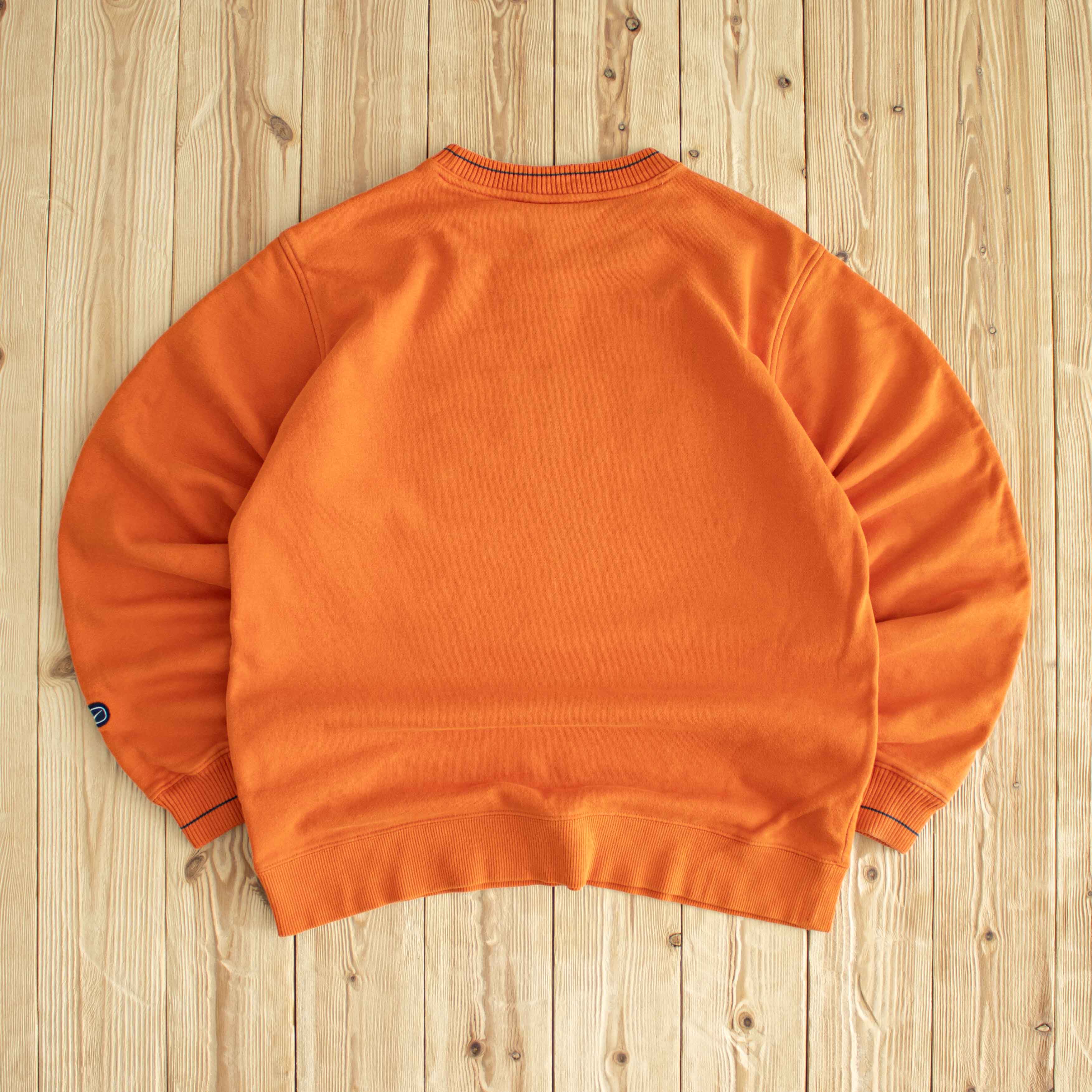 (M/L) Nike Spell Out Vintage Embroidered Sweatshirt Orange