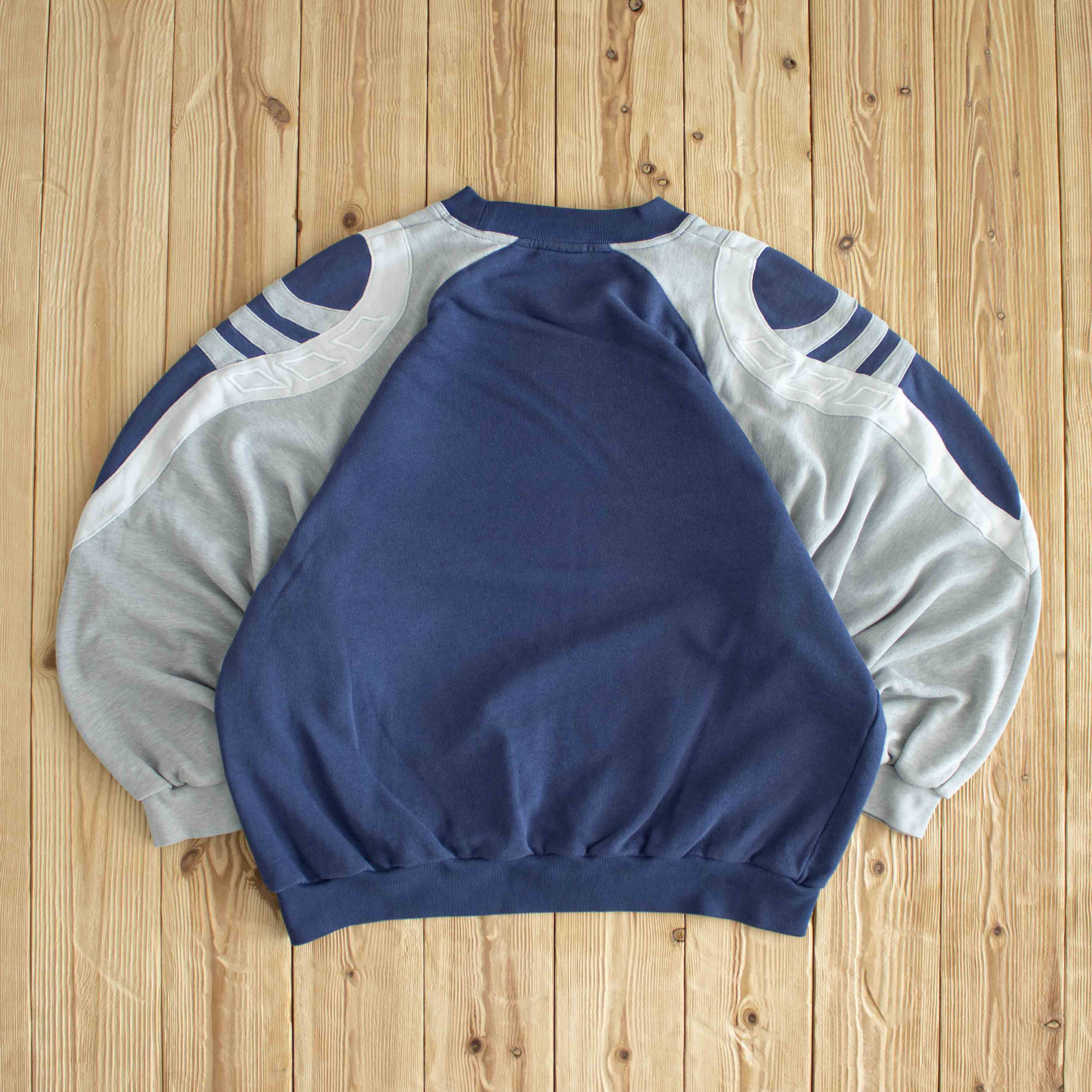 (M) Adidas Vintage Embroidered Sweatshirt Blue