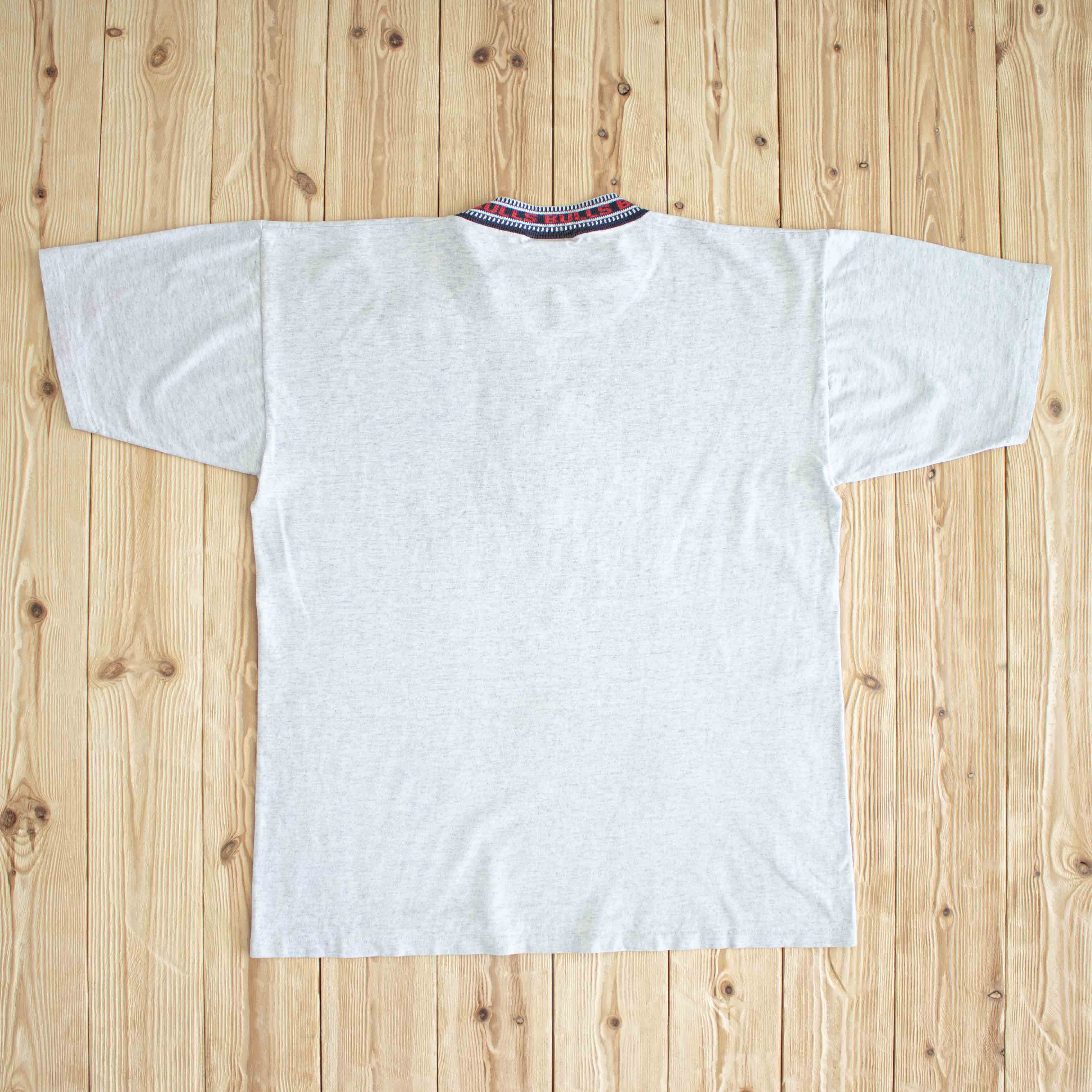 (L) Chicago Bulls Logo Athletic Vintage Embroidered T-Shirt Gray