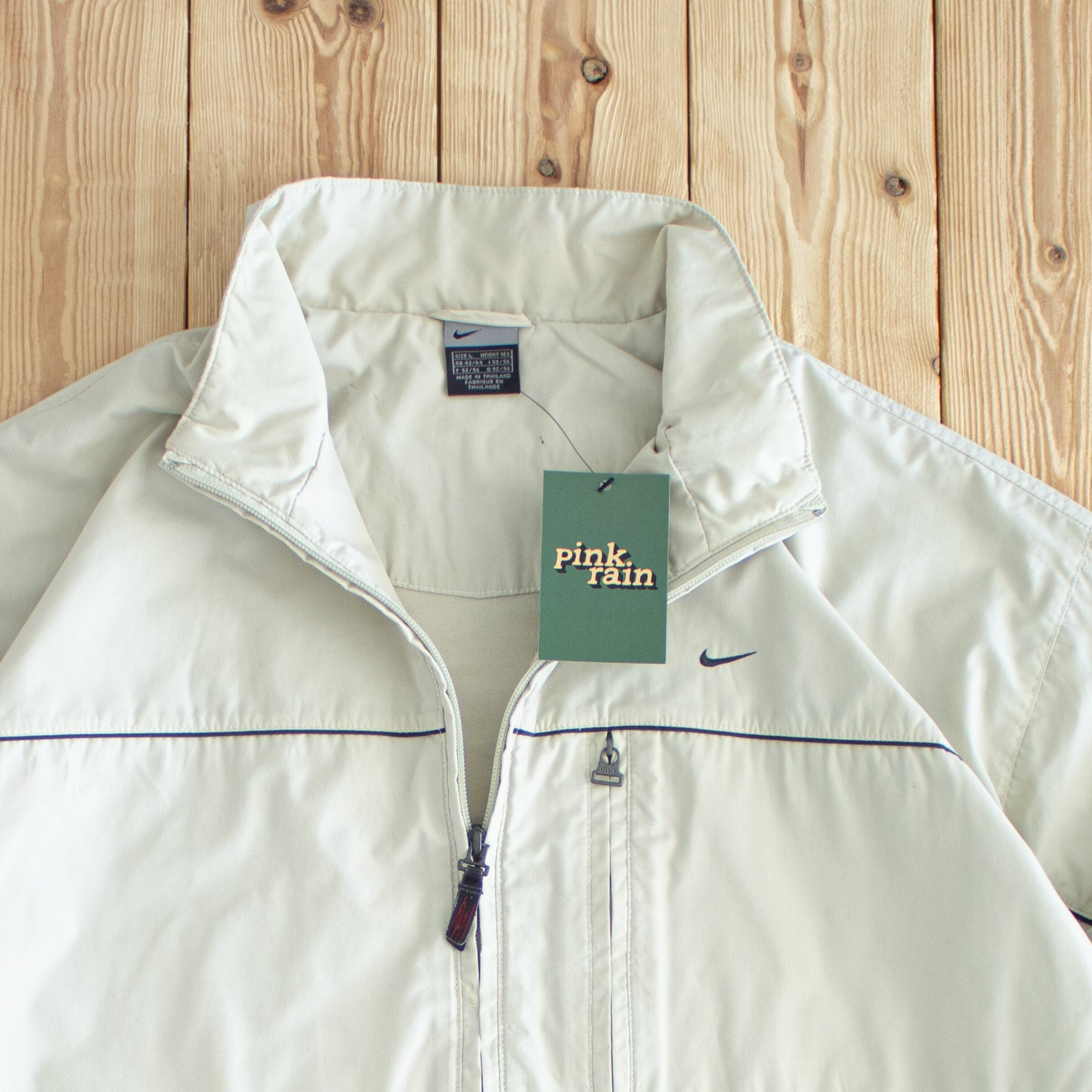 (L/XL) Nike Vintage Embroidered Jacket Beige