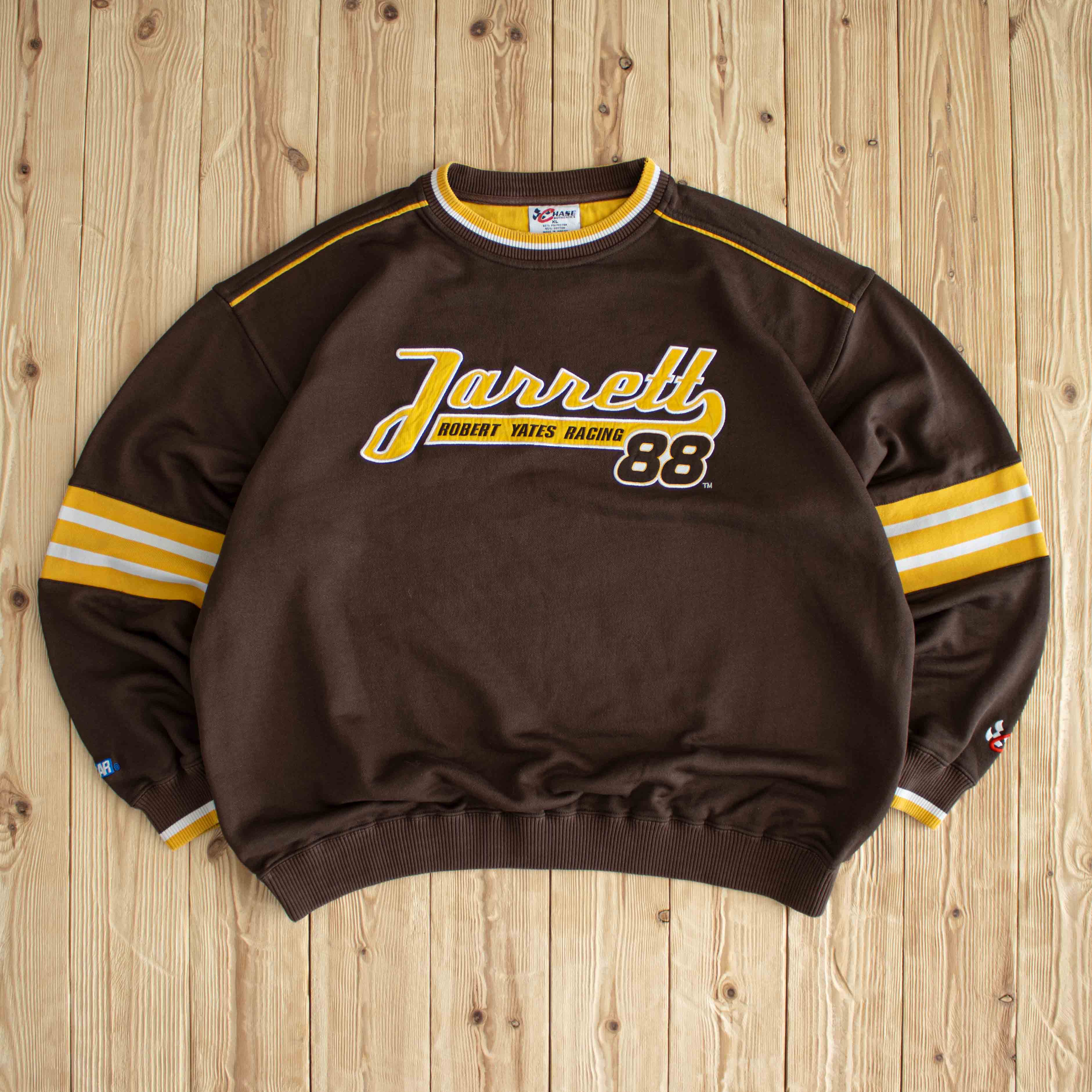 (XL) Chase Nascar Jarett 88 Vintage Embroidered Sweatshirt Brown