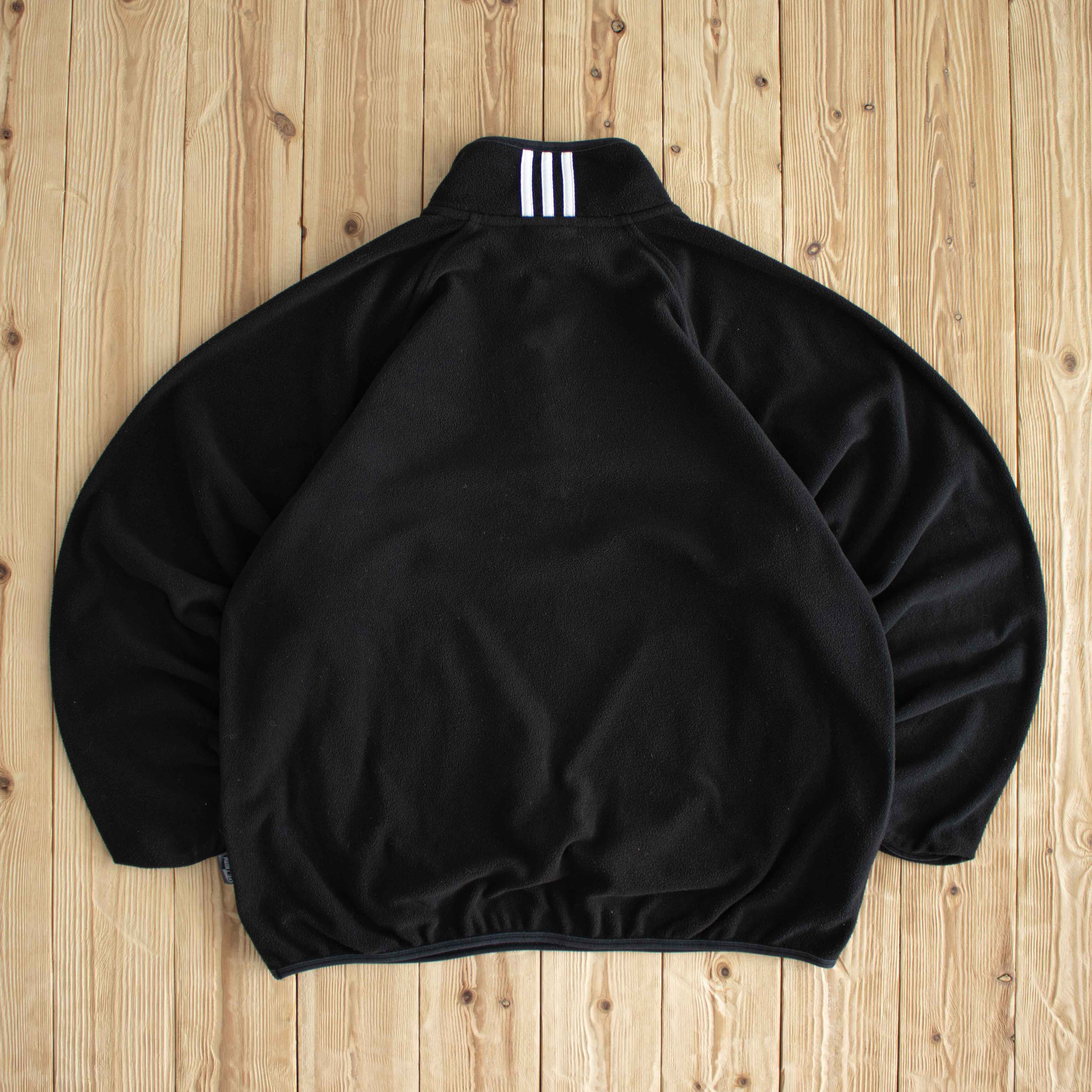 (XL) Adidas Golf Vintage Embroidered Fleece Quarter-Zip Black
