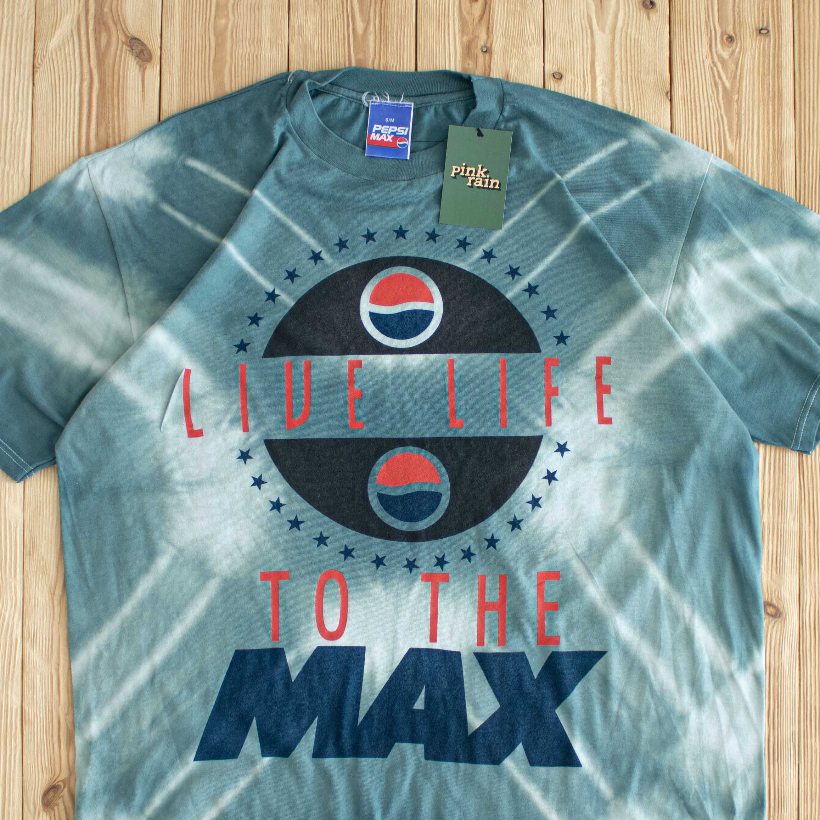 (L) Pepsi 'Live Life To The Max' Vintage T-Shirt Green
