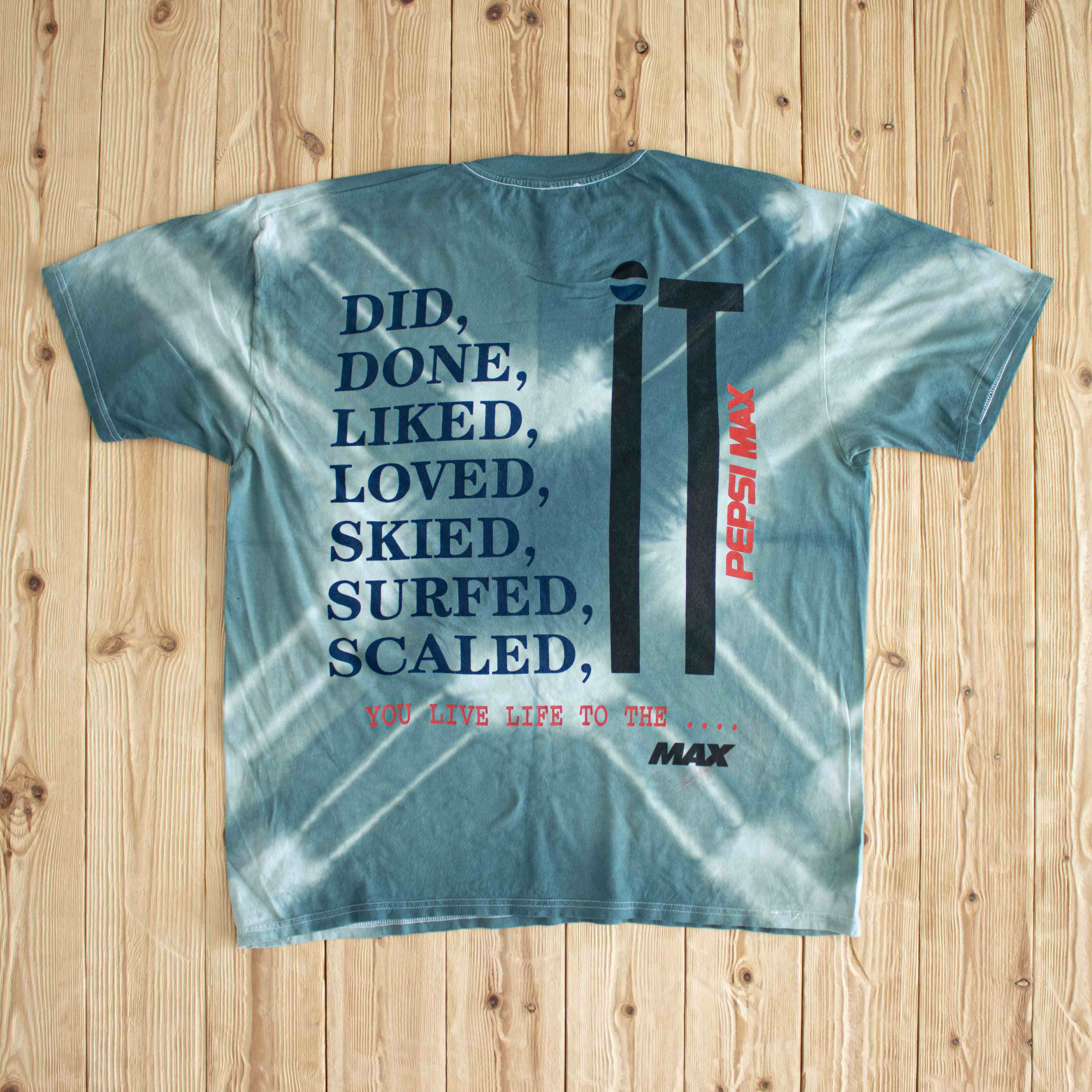 (L) Pepsi 'Live Life To The Max' Vintage T-Shirt Green