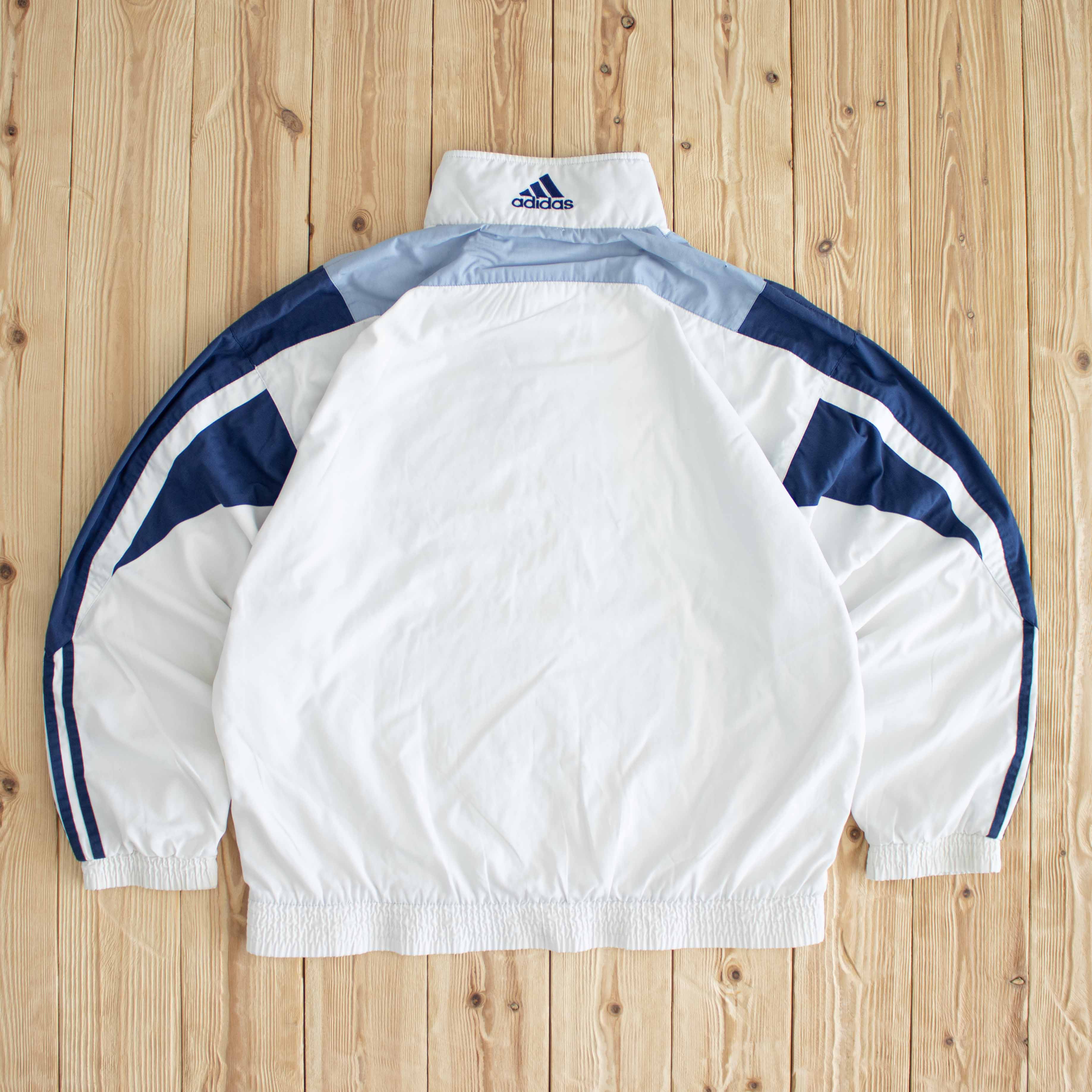 (M/L) Adidas Vintage Embroidered Jacket White