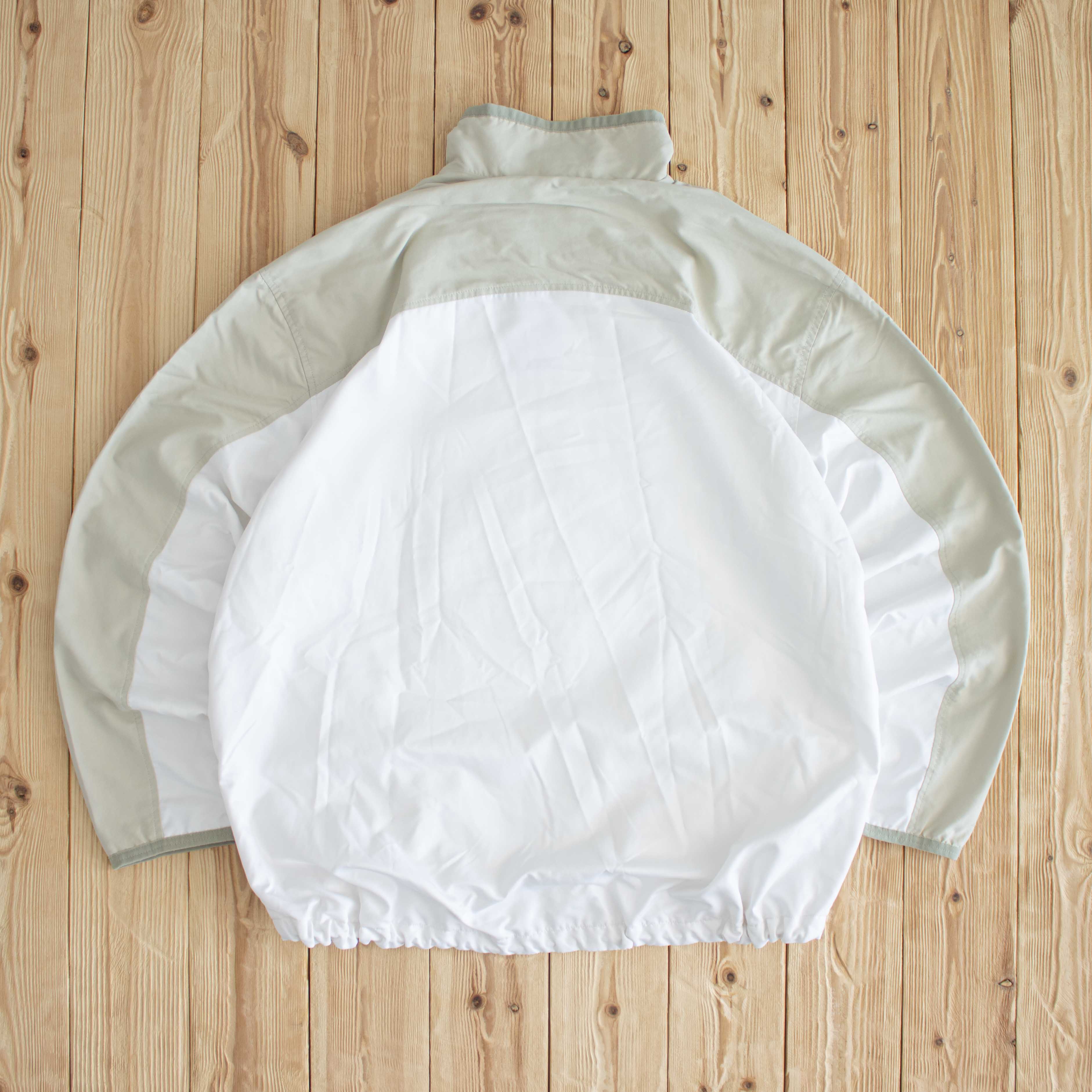 (L/XL) Nike Mini Swoosh Vintage Embroidered Jacket White