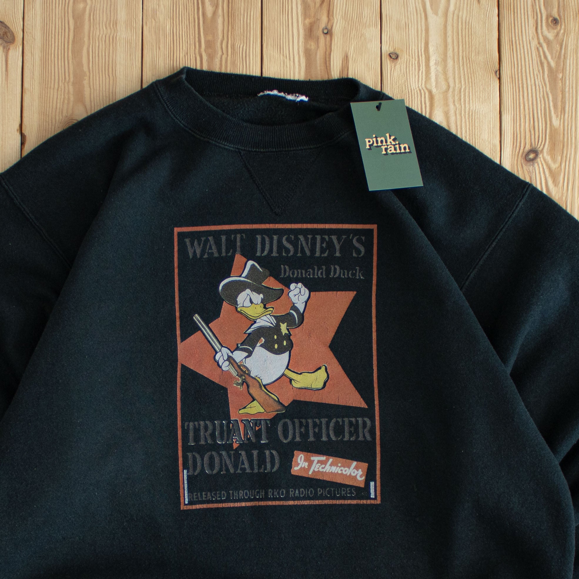 (M) Walt Disney Donald Duck Vintage Sweatshirt Black