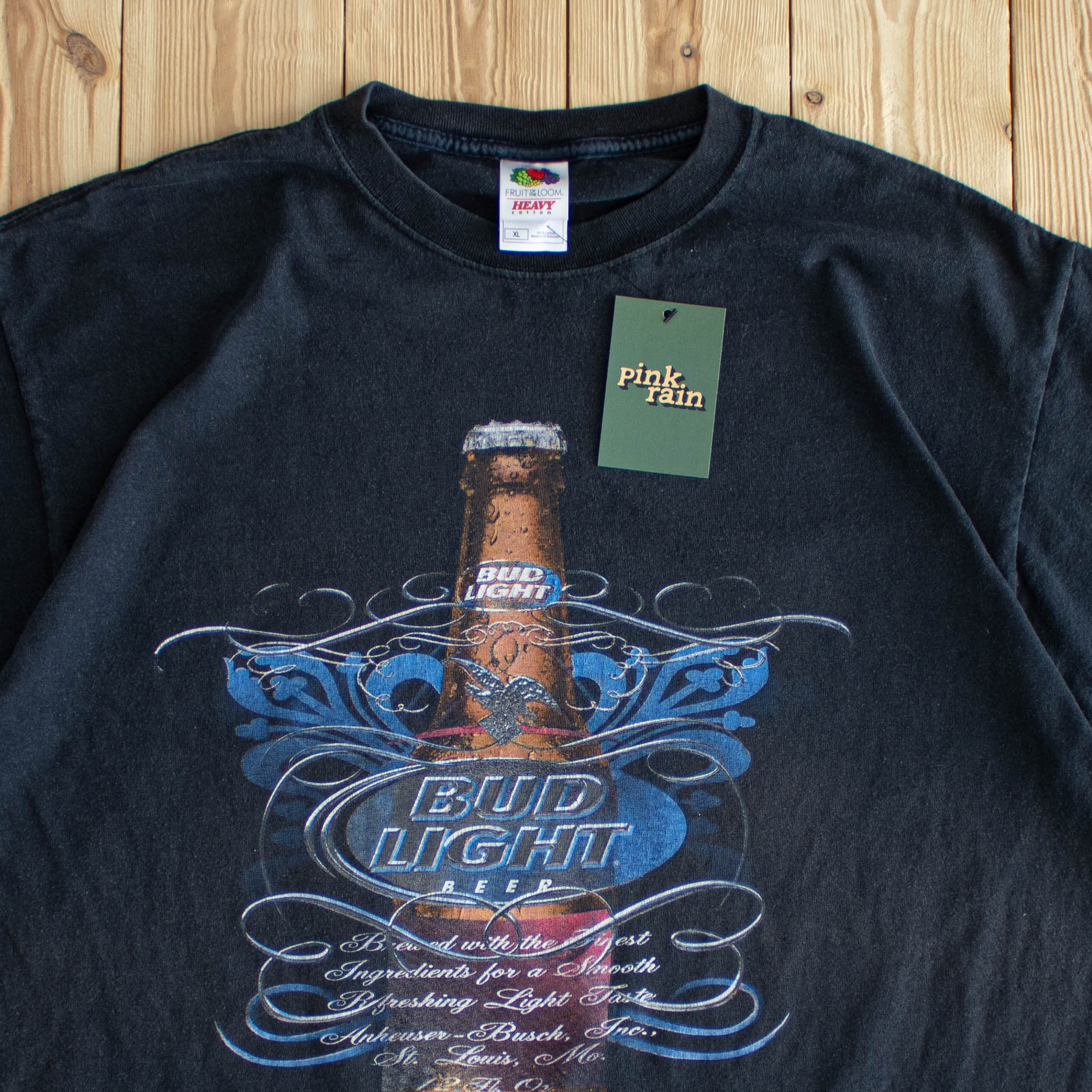 (L/XL) 2007 Bud Light Vintage T-Shirt Black