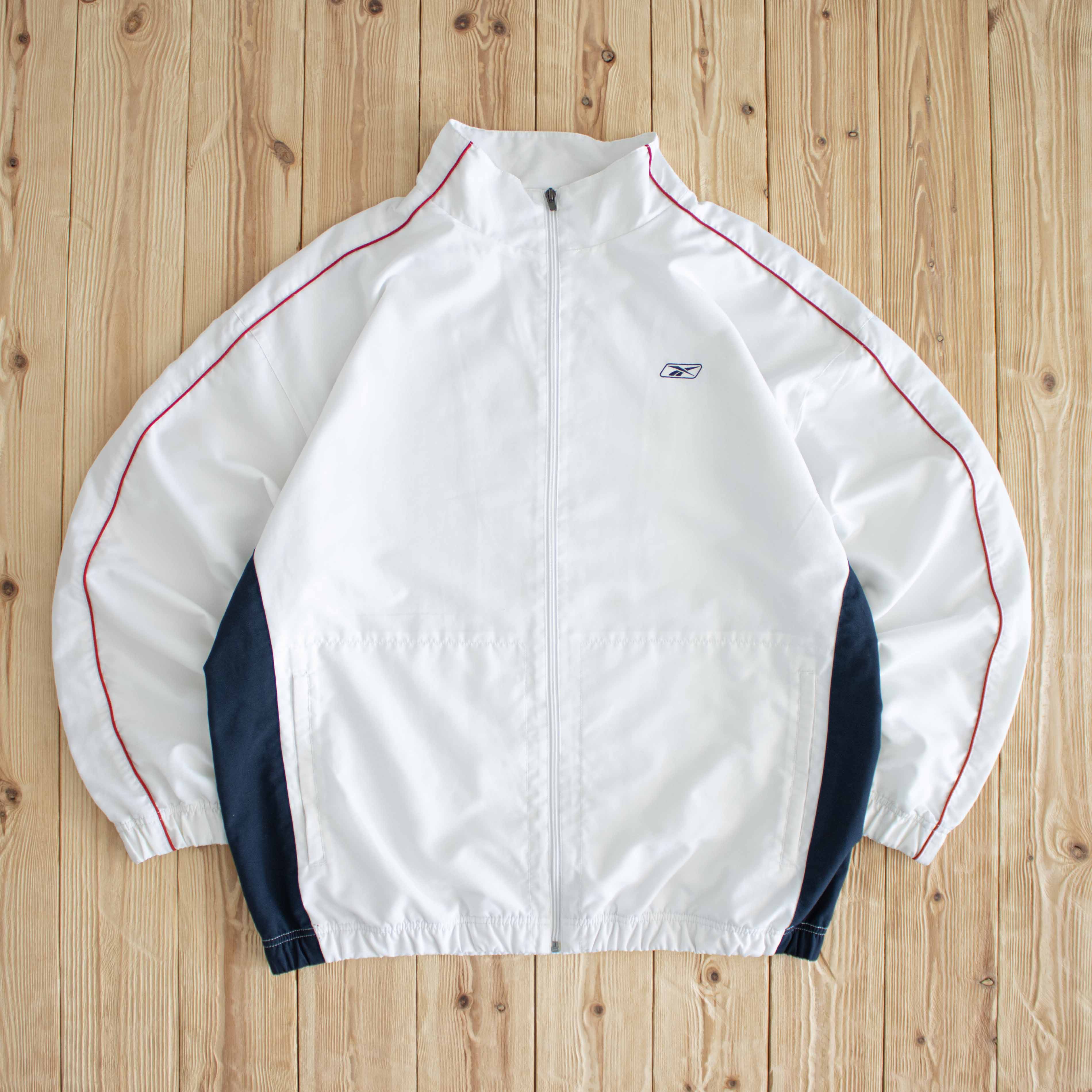 (L/XL) Reebok Vintage Embroidered Jacket White