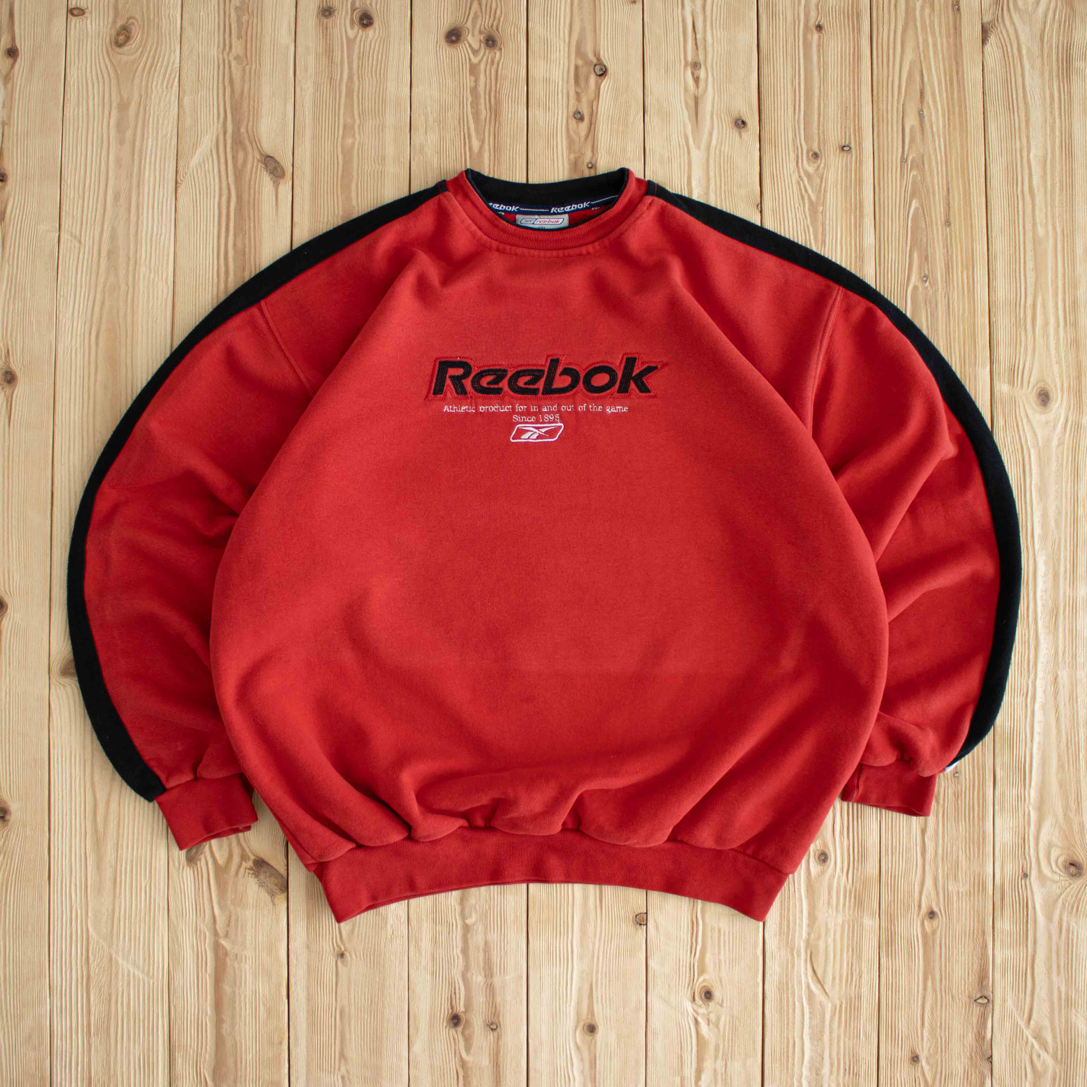 (XL) Reebok Athletic Vintage Embroidered Sweatshirt Red
