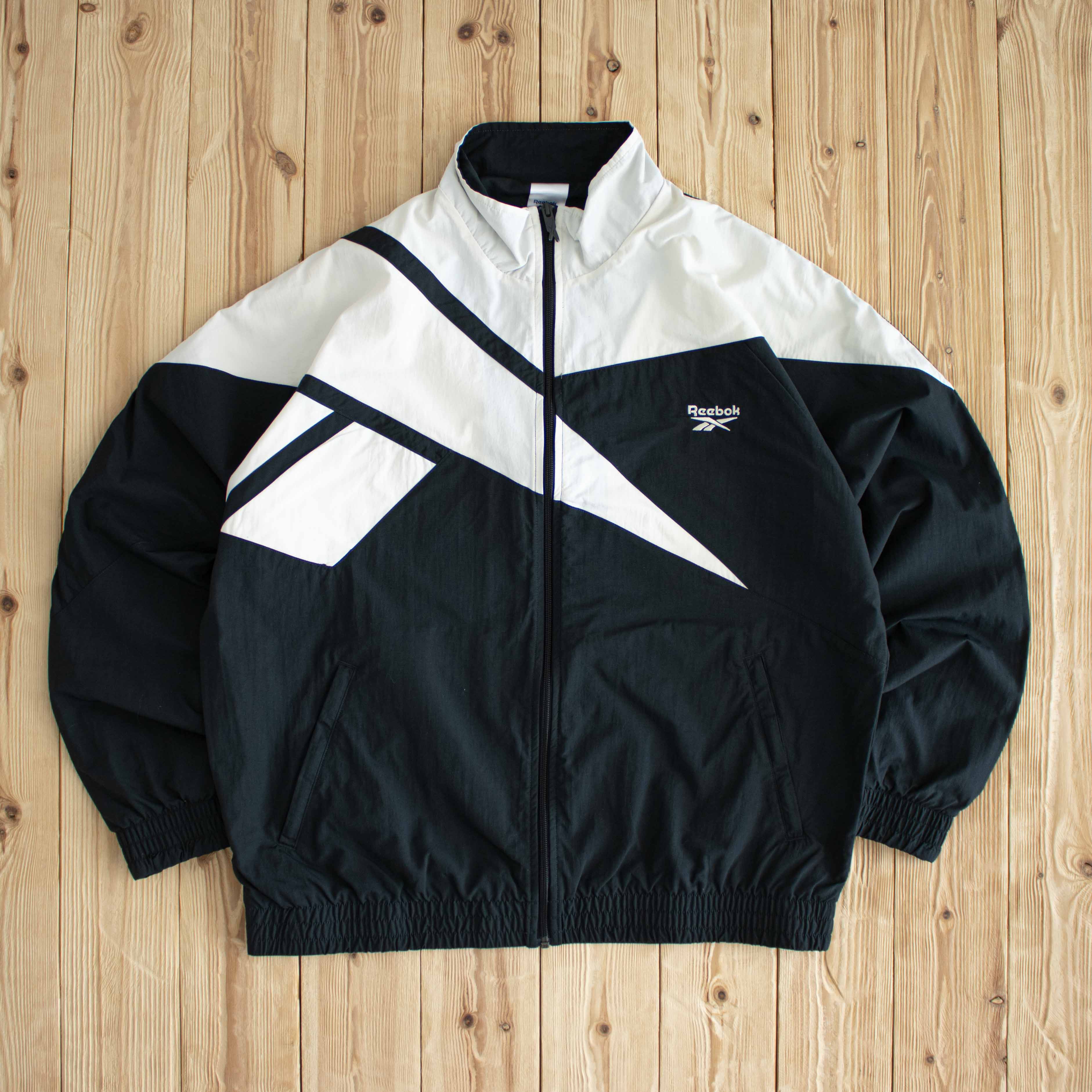 (XL) Reebok Logo Embroidered Jacket Black