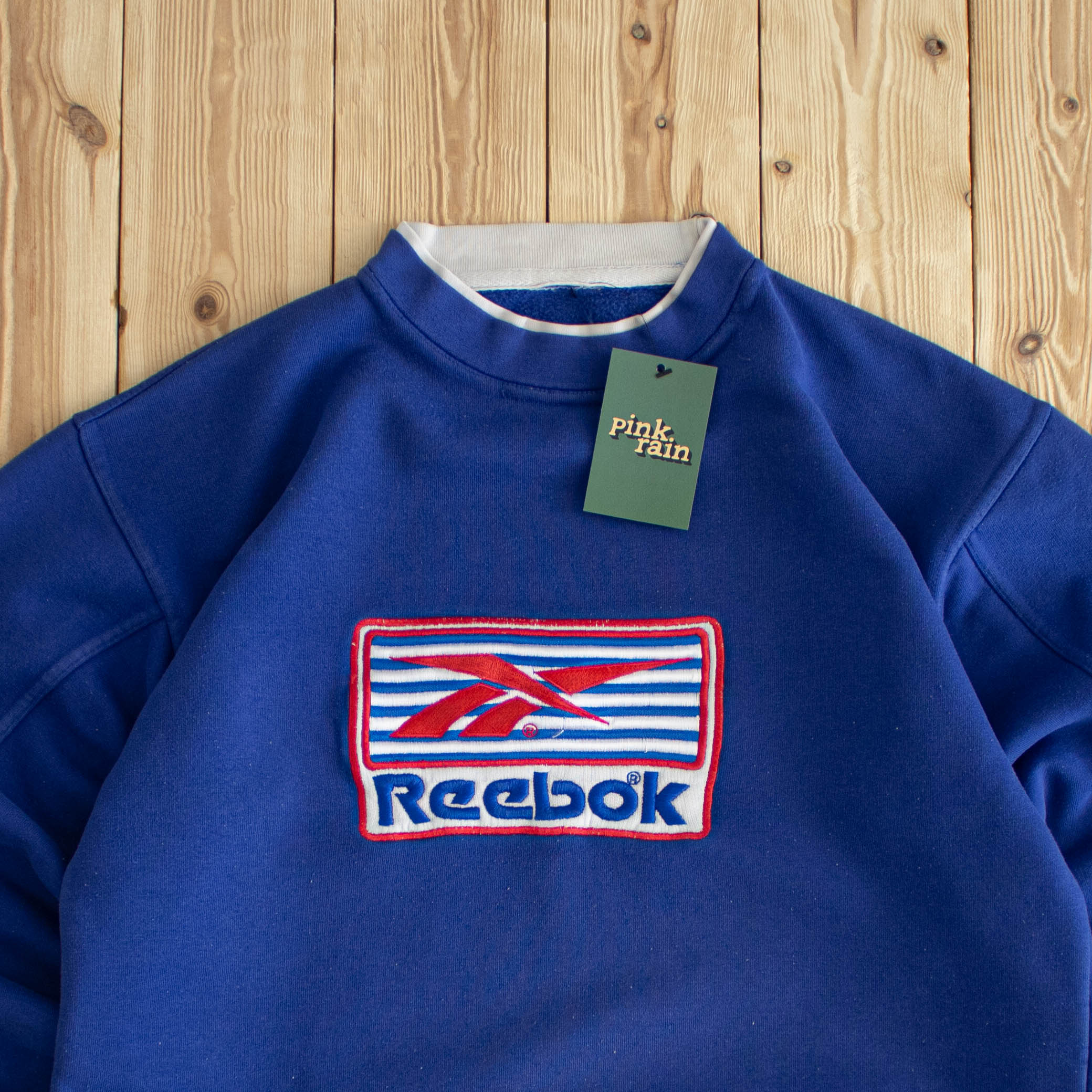 (S) Reebok Vintage Embroidered Sweatshirt Blue