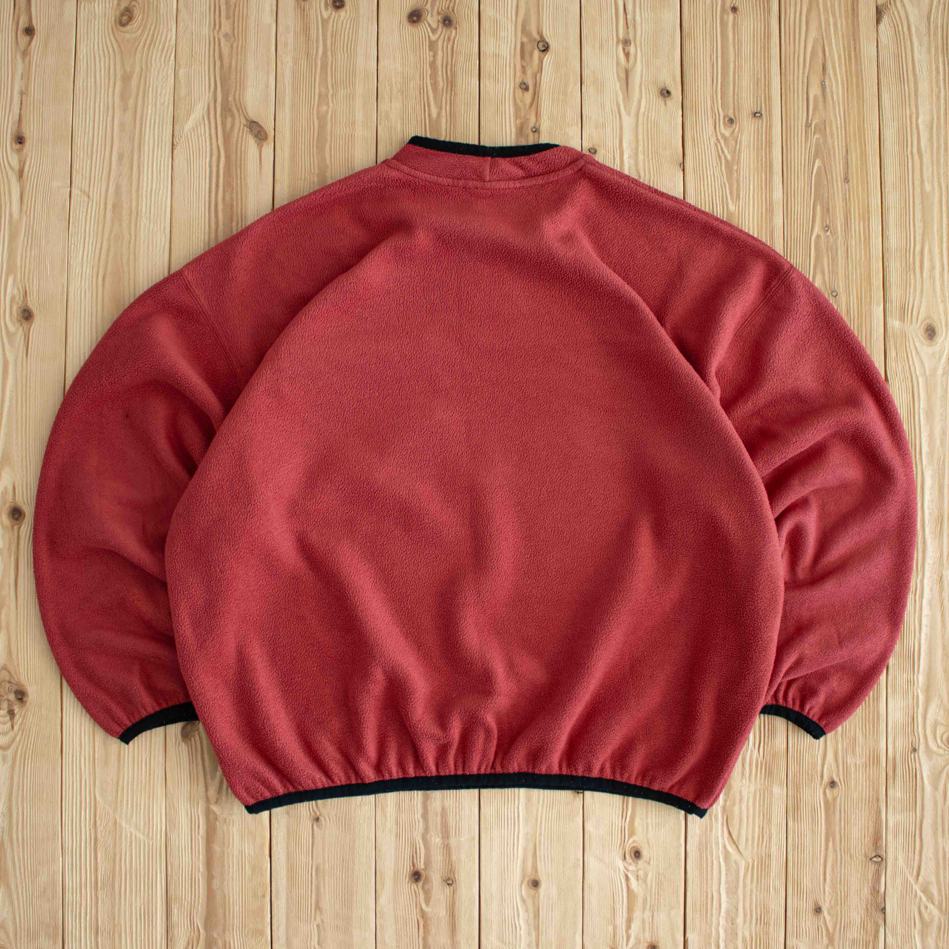 (XL) Nike Center Swoosh Vintage Embroidered Fleece Sweatshirt Red