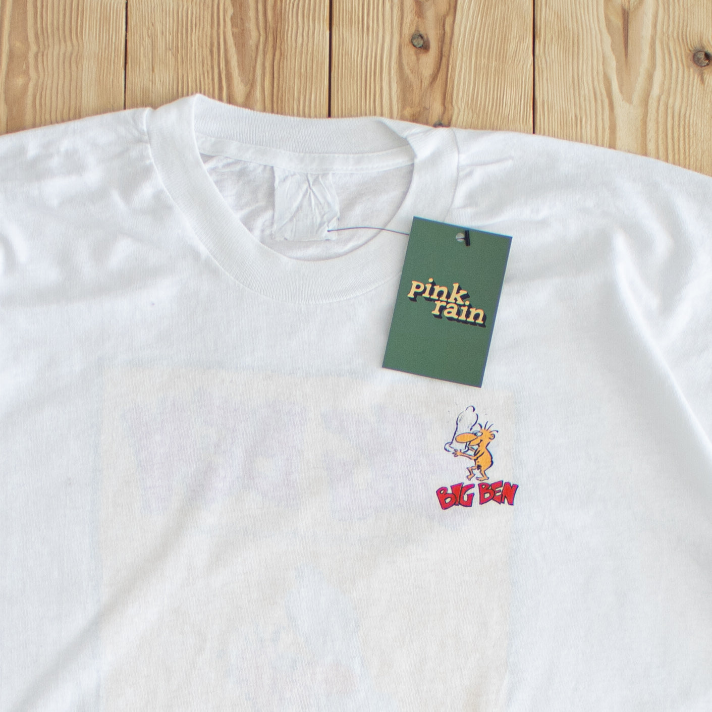 (L) Screen Stars Big Ben Vintage T-Shirt White