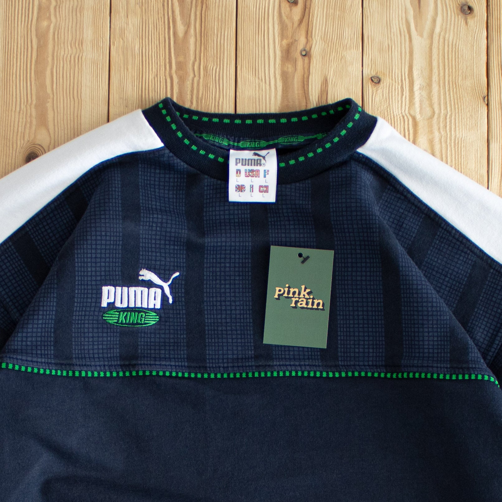(M) Puma King Vintage Embroidered Sweatshirt Blue