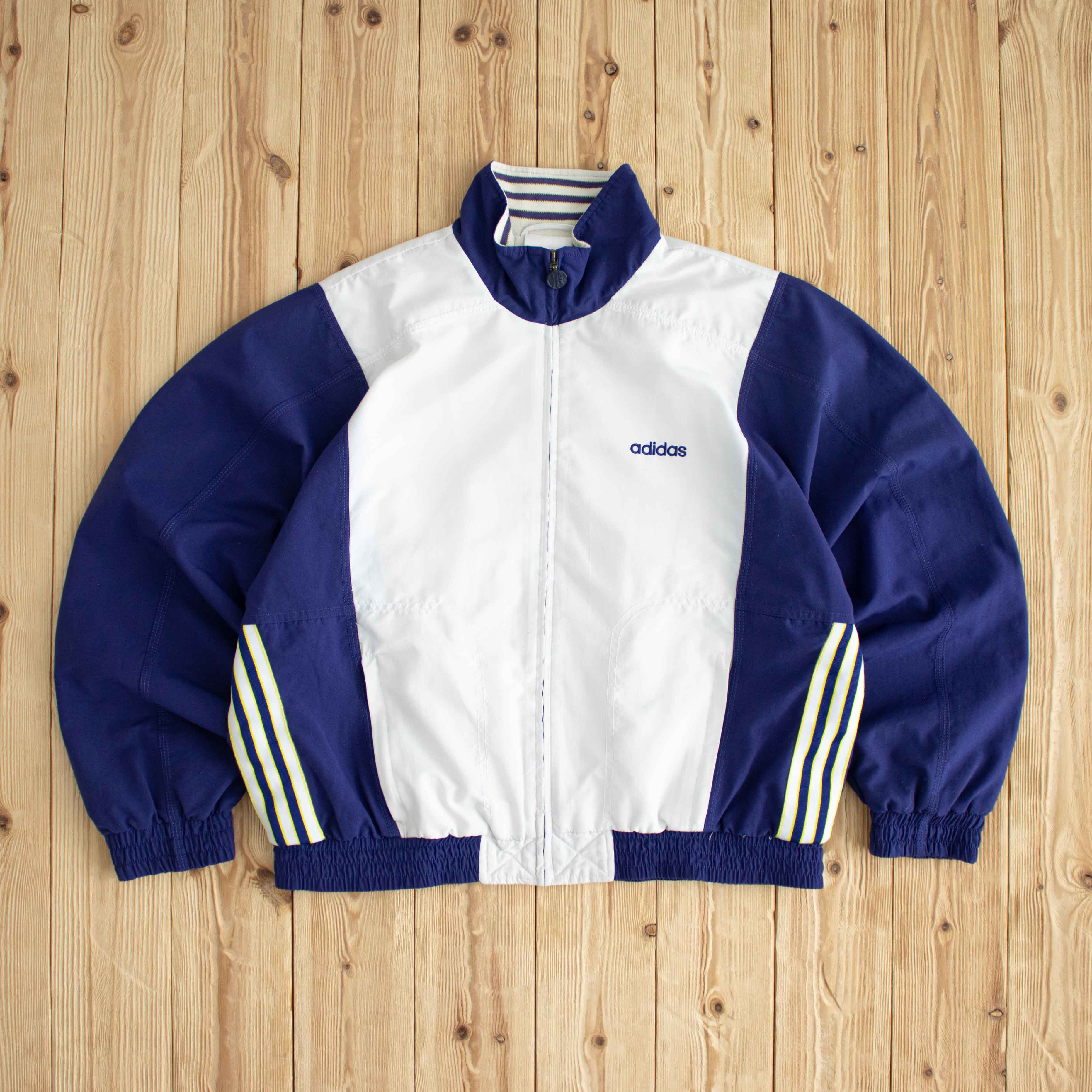 (M) Adidas Vintage Embroidered Jacket Blue